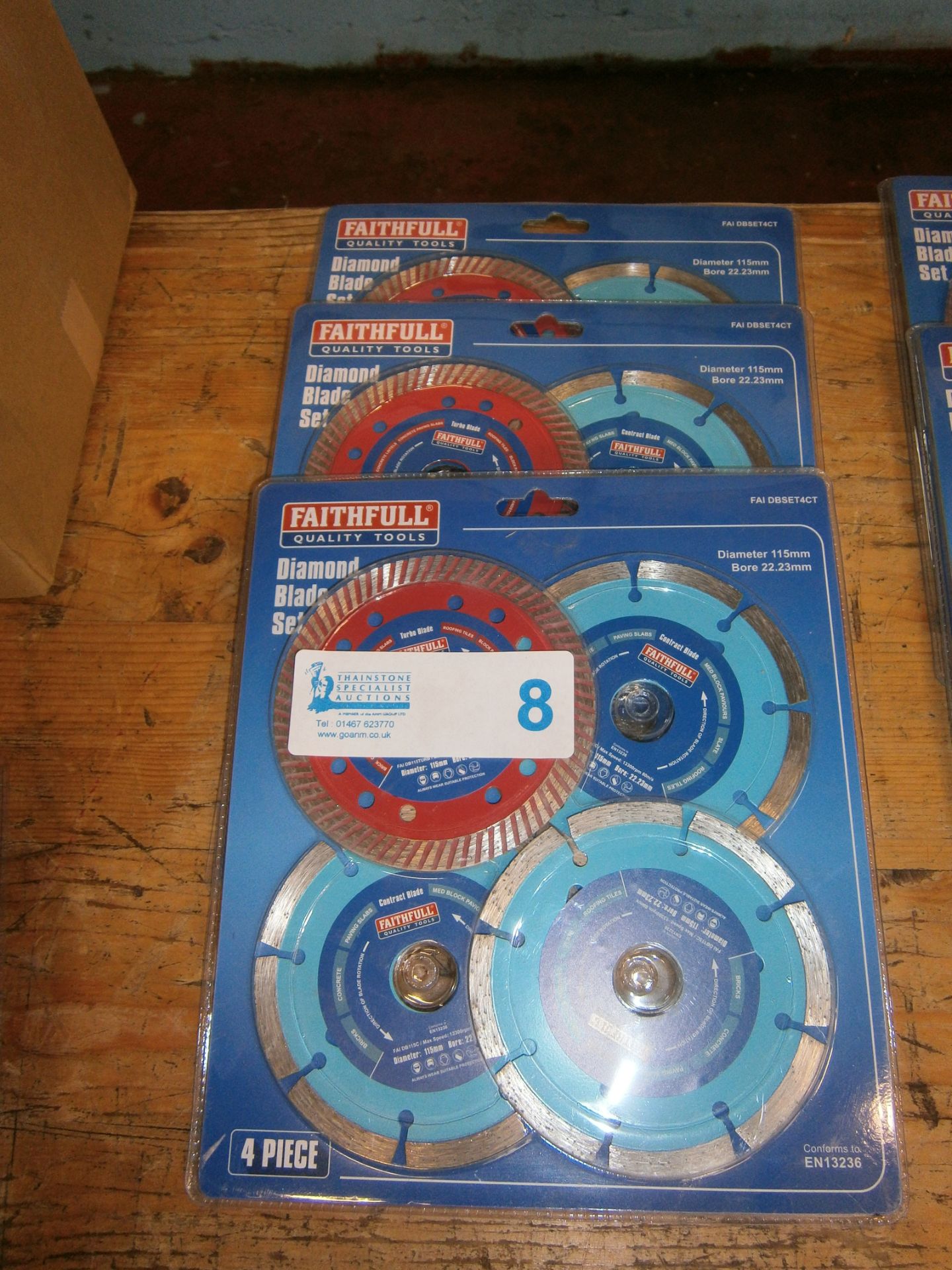 3 No. Faithfull 115mm Diamond Blade Sets