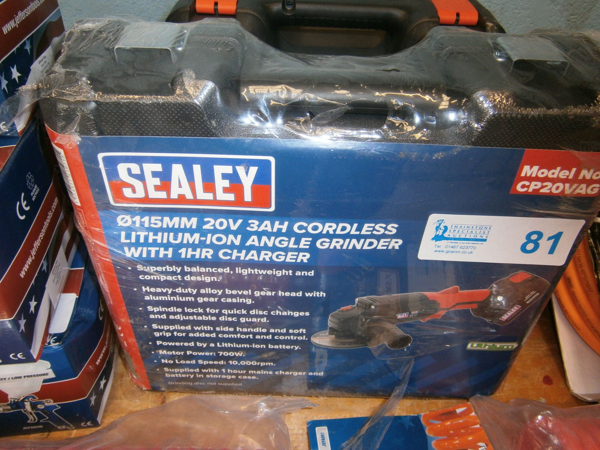 Sealey 20v Cordless Lithium Ion Angle Grinder