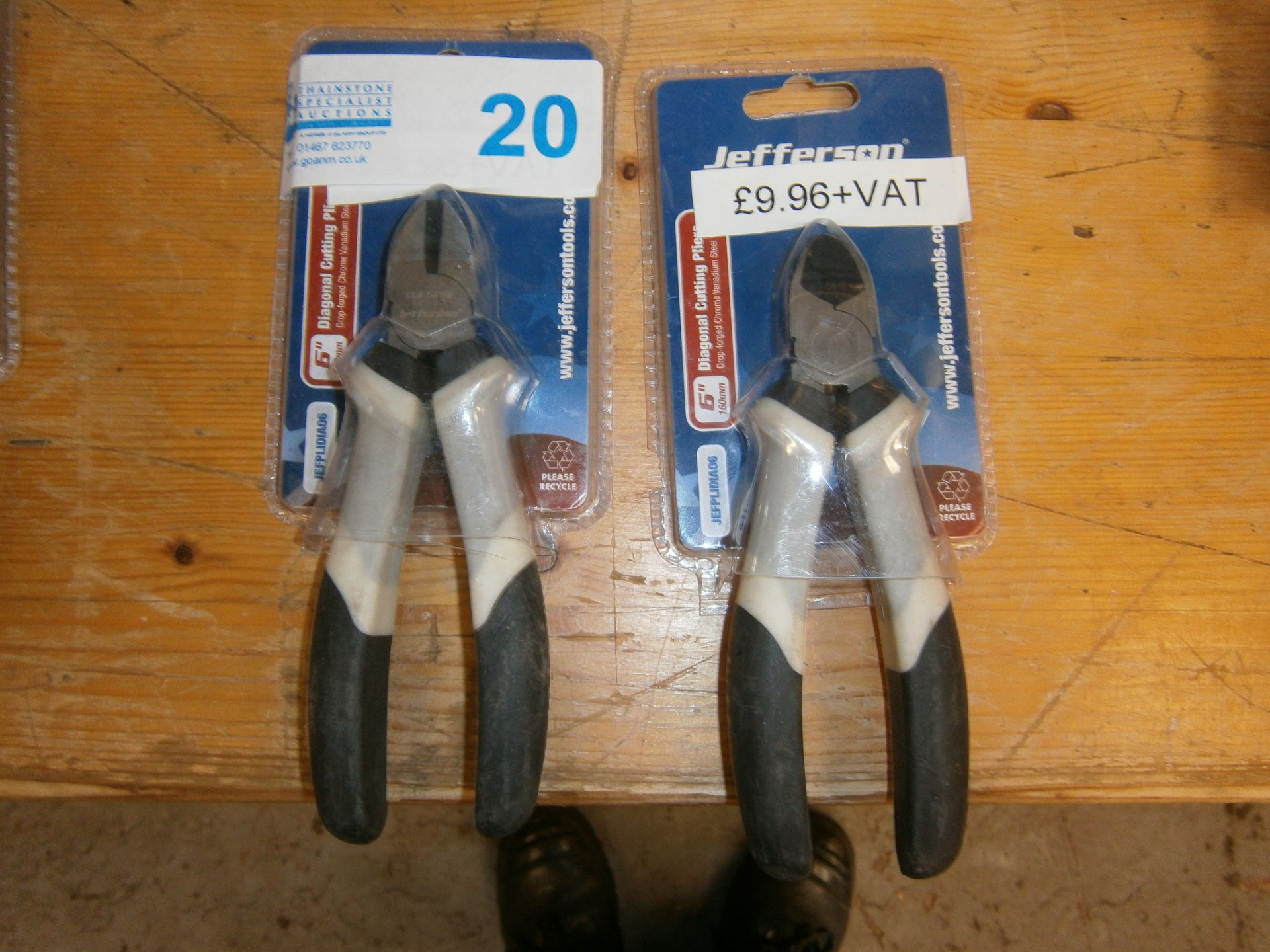 2 No. Jefferson 6" Diagonal Cutting Pliers