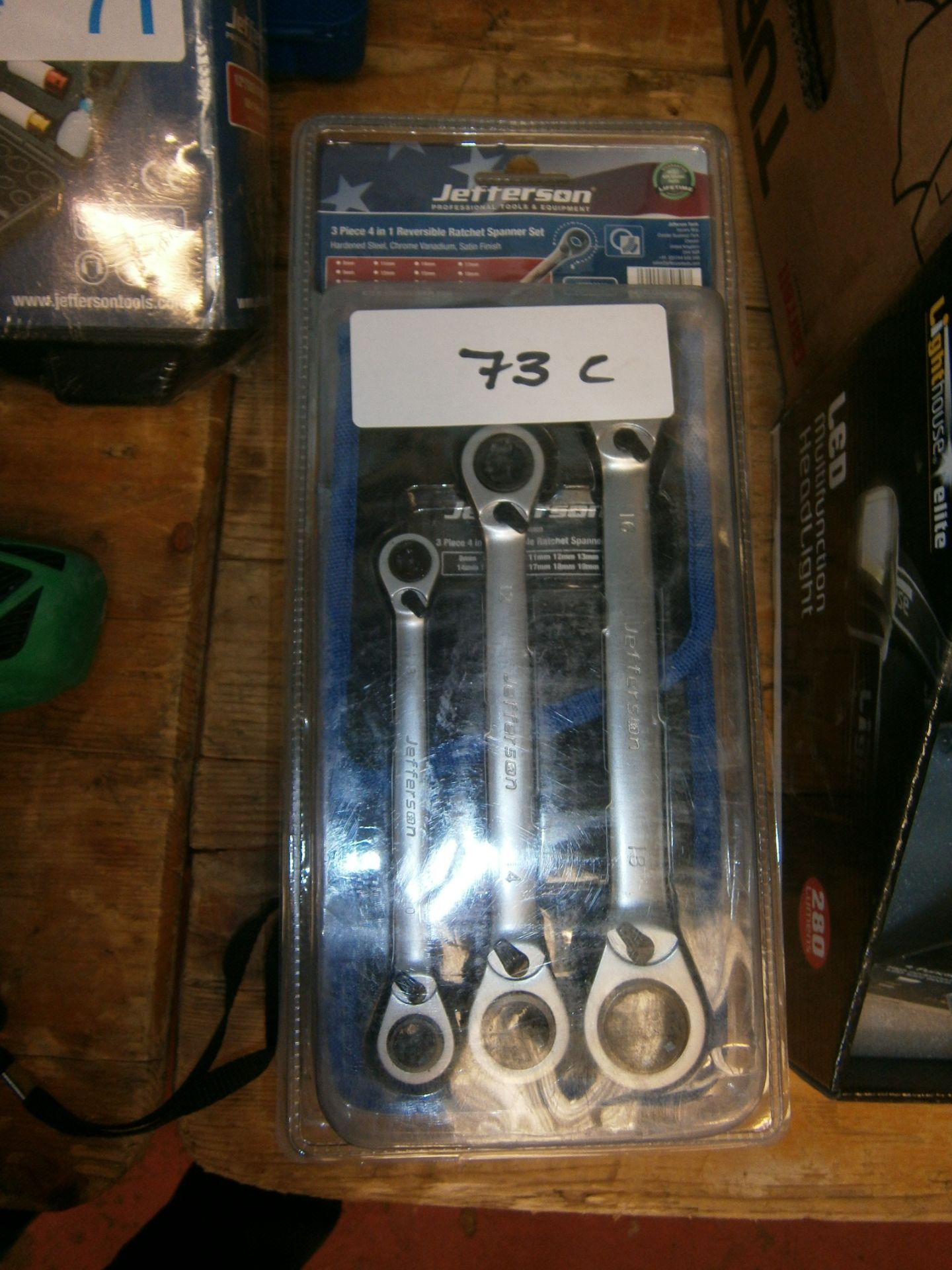 Jefferson 3 Piece 4in1 Reversible Ratchet Spanner Set