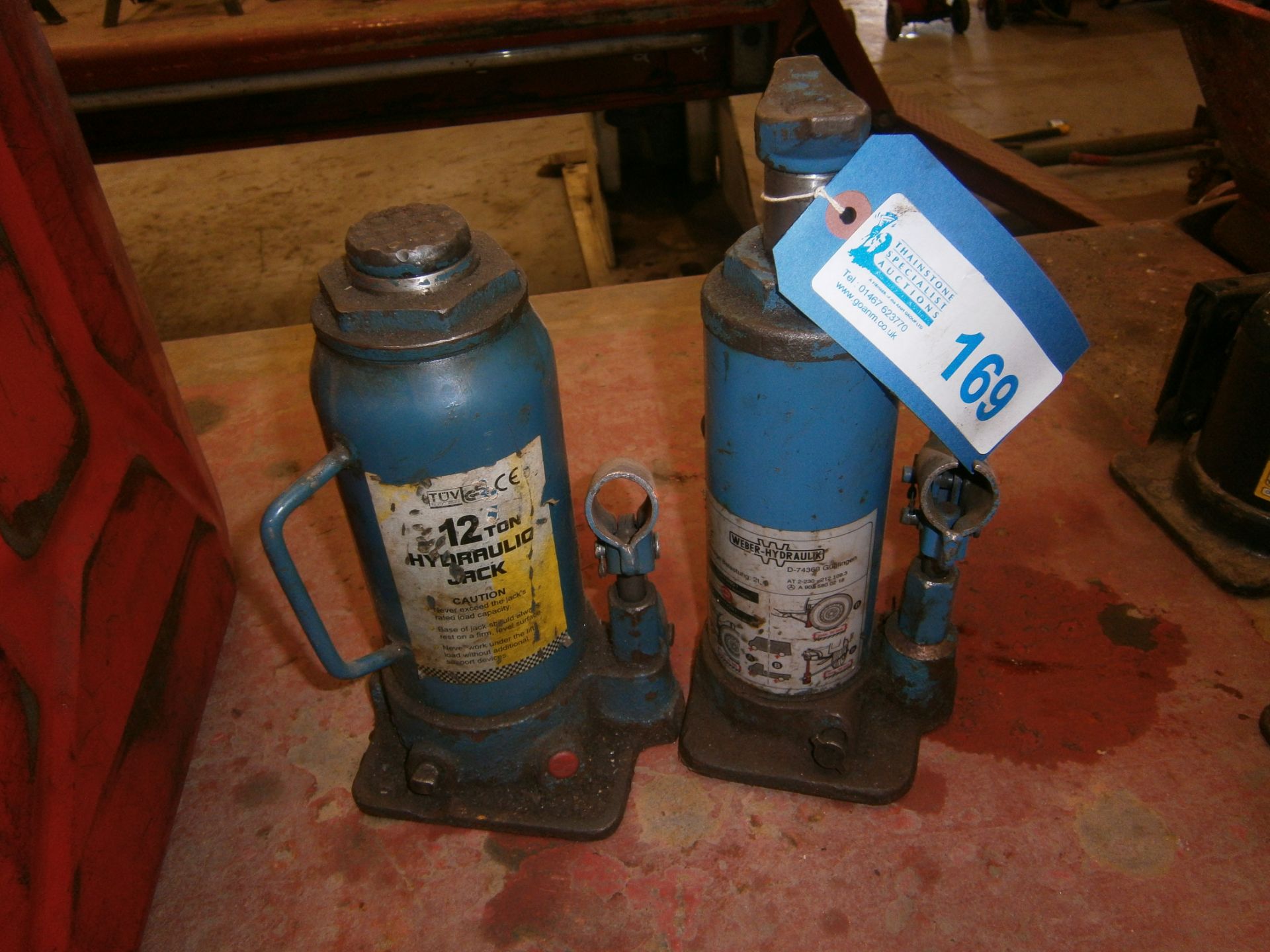 2 No. Various Hydraulic Bottle Jacks