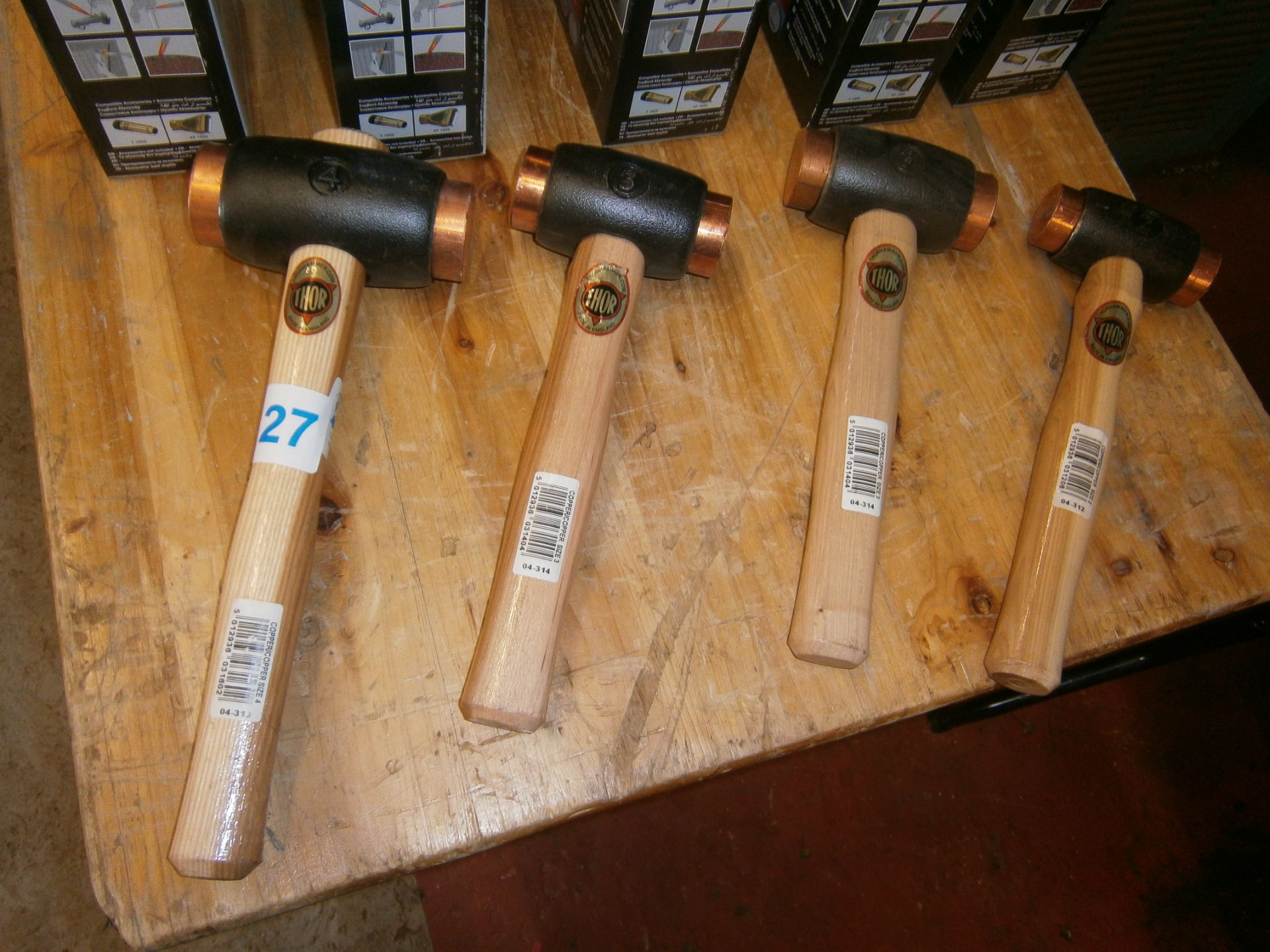 4 No. Thor Copper Hammers