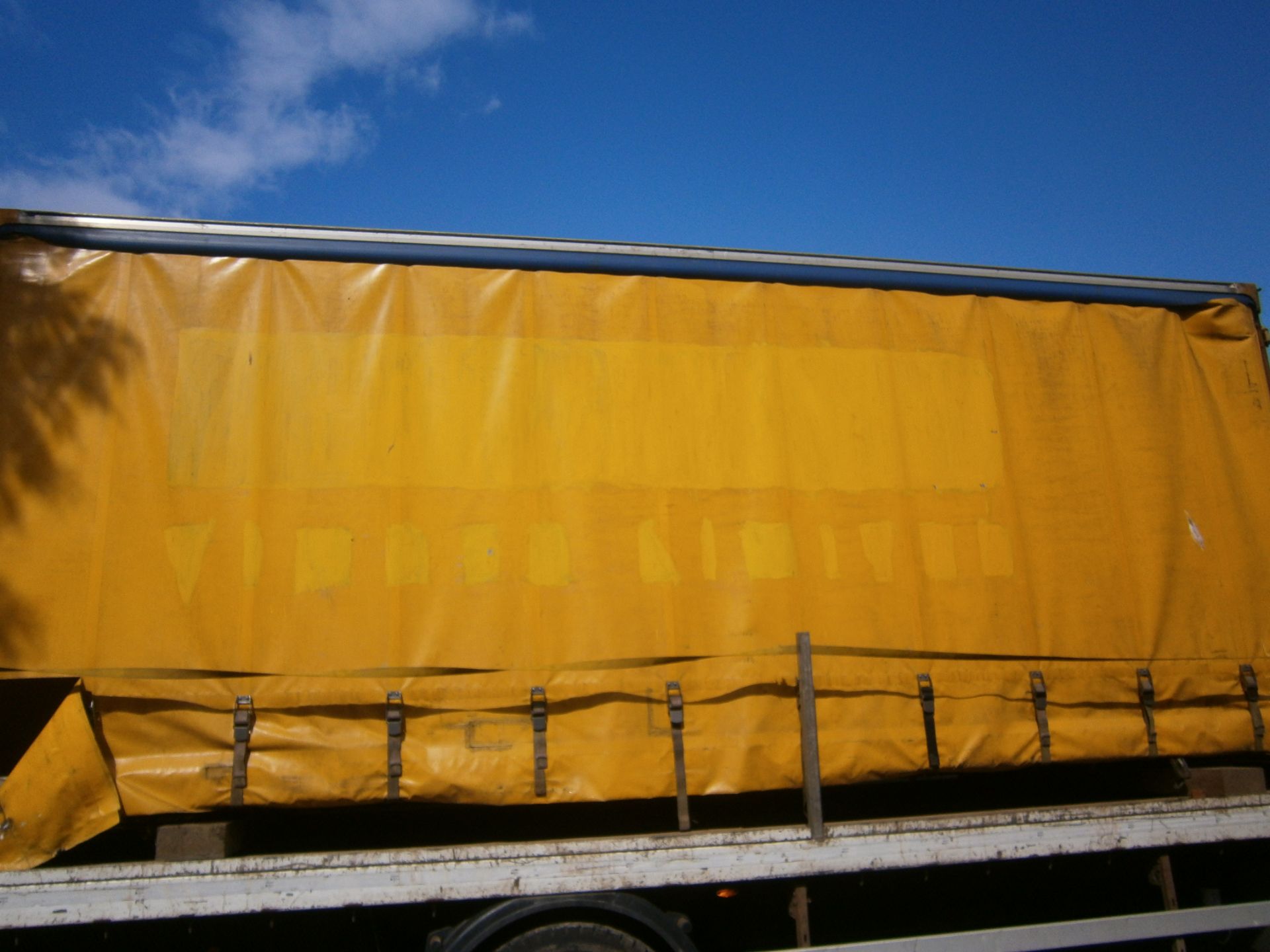 Yellow Curtainside Lorry Body