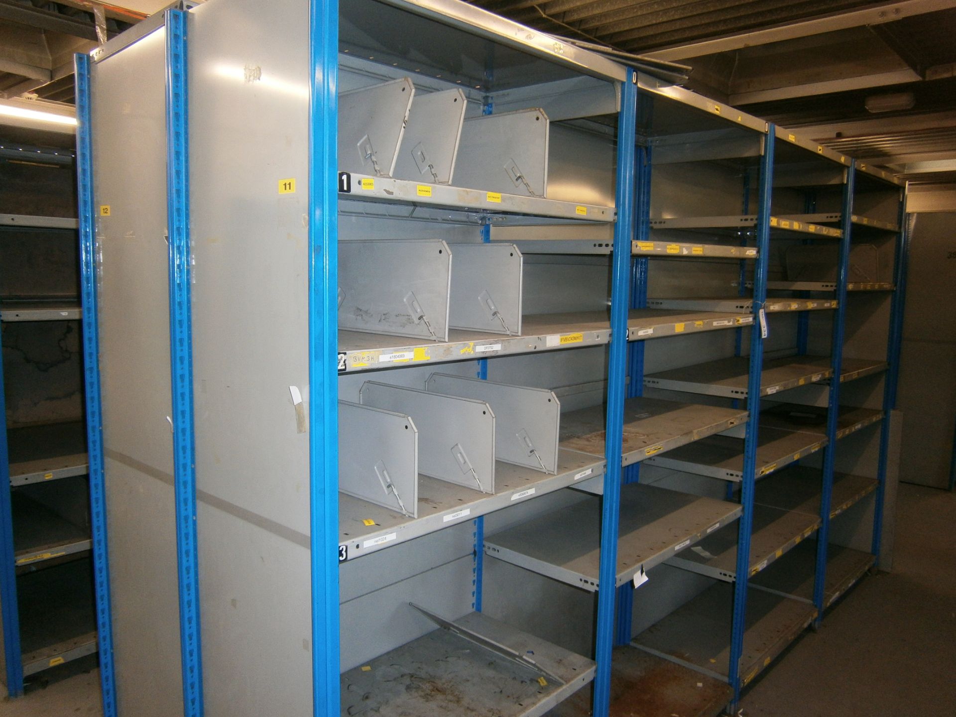 8 No. Bays Blue And Grey Workshop Shelving