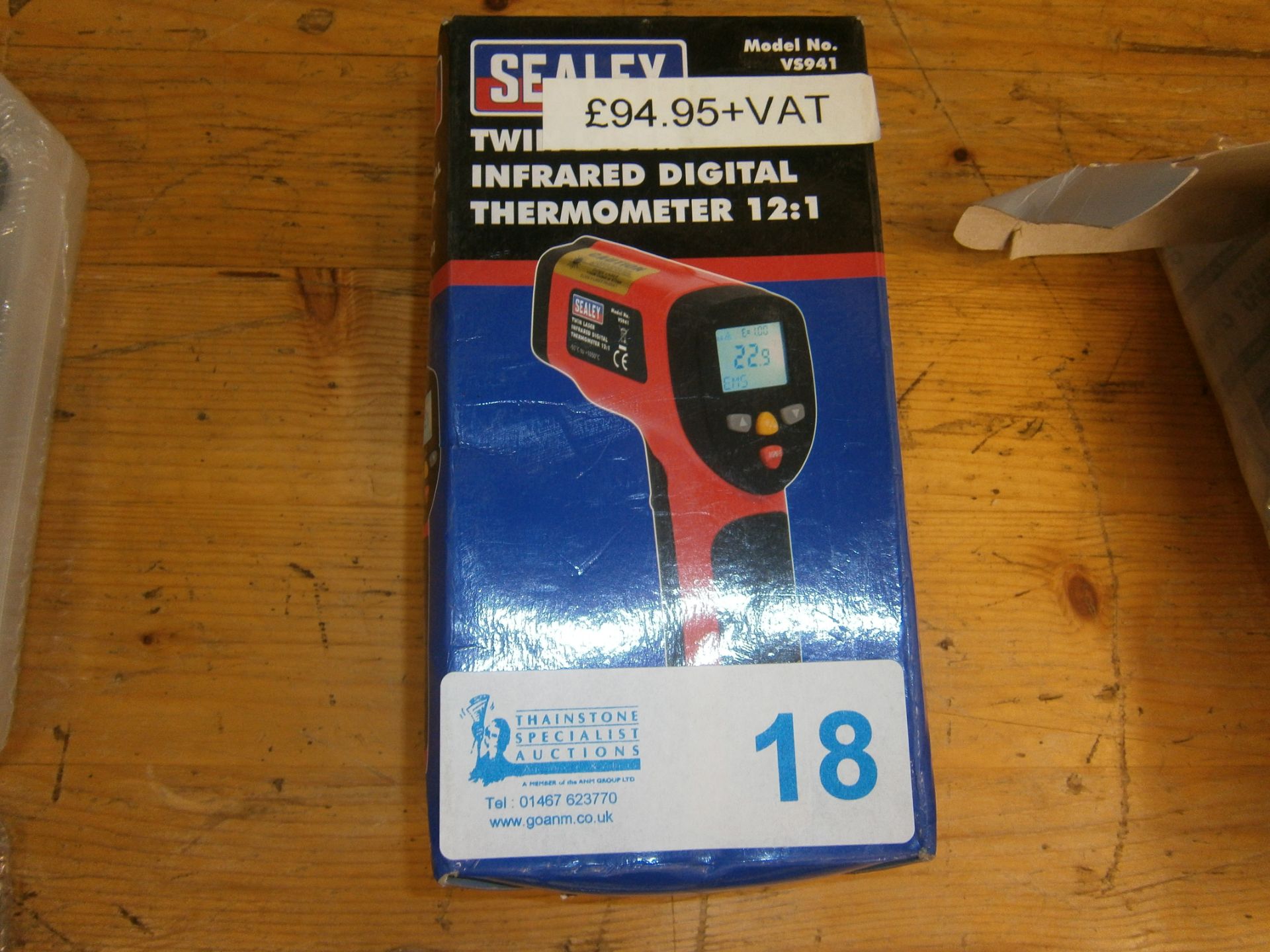 Sealey Twin Laser Infrared Digital Thermometer 12:1