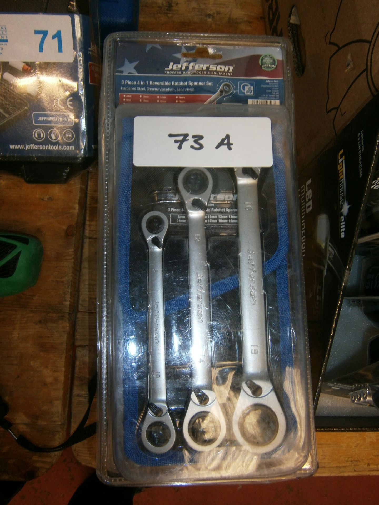 Jefferson 3 Piece 4in1 Reversible Ratchet Spanner Set