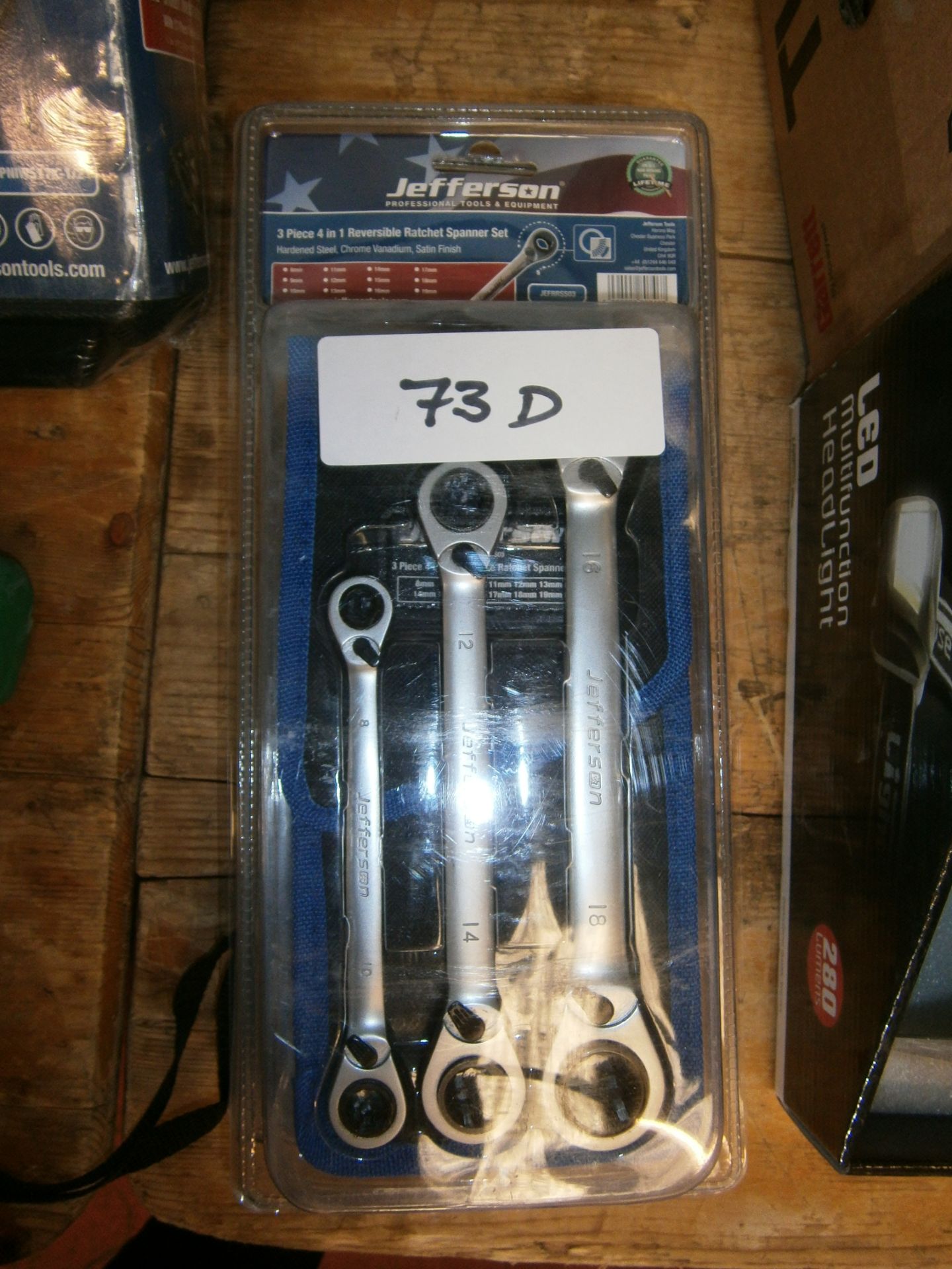 Jefferson 3 Piece 4in1 Reversible Ratchet Spanner Set