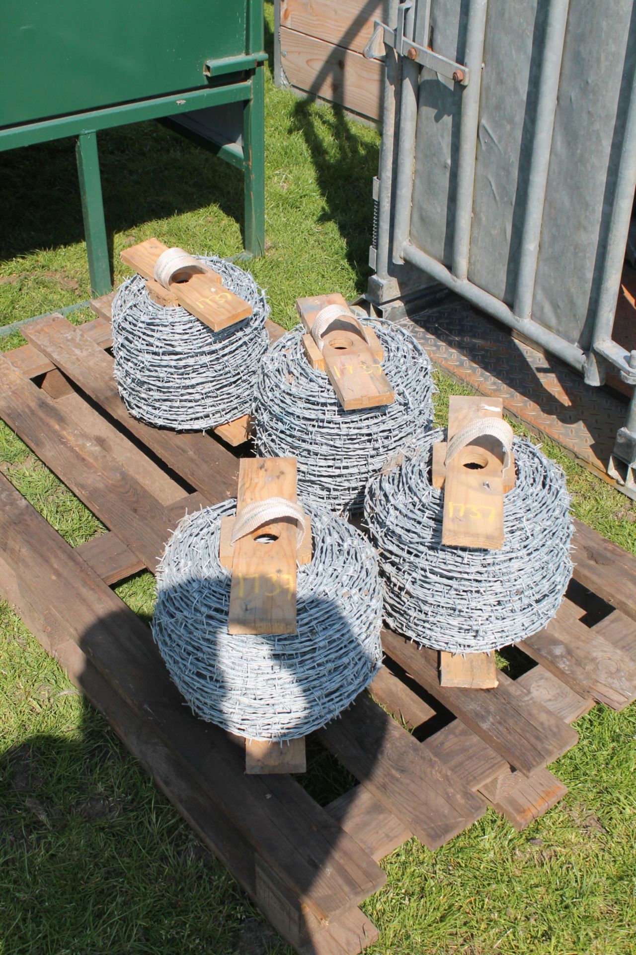 4 ROLLS BARBED WIRE