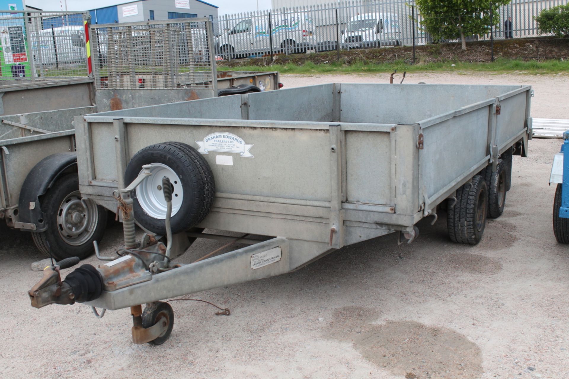 GRAHAM EDWARDS 12' X 6' DROPSIDE TRAILER C/W SPARE WHEEL