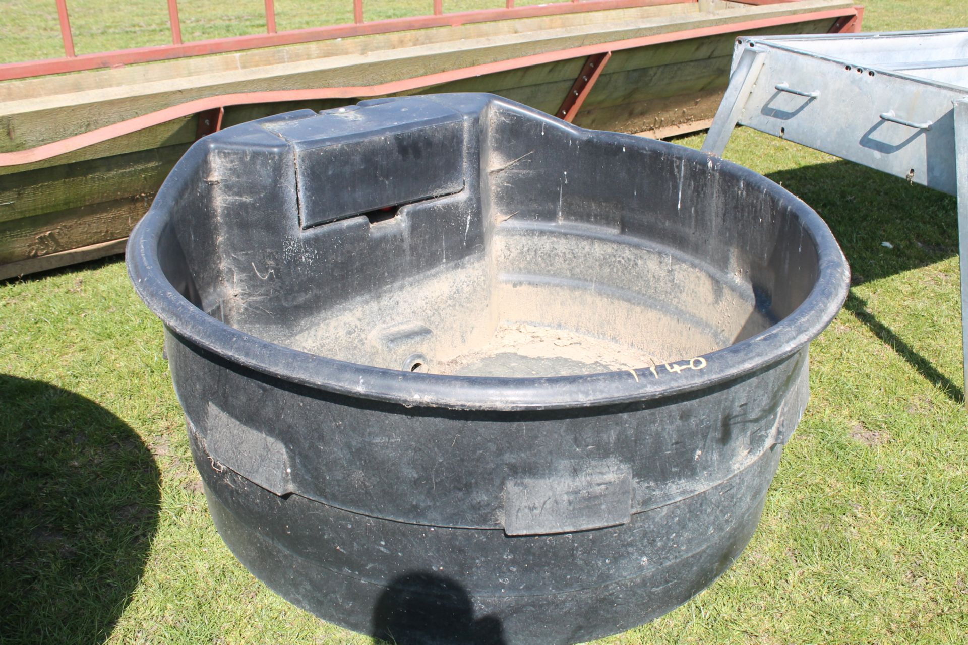 BLACK PLASTIC WATER TROUGH