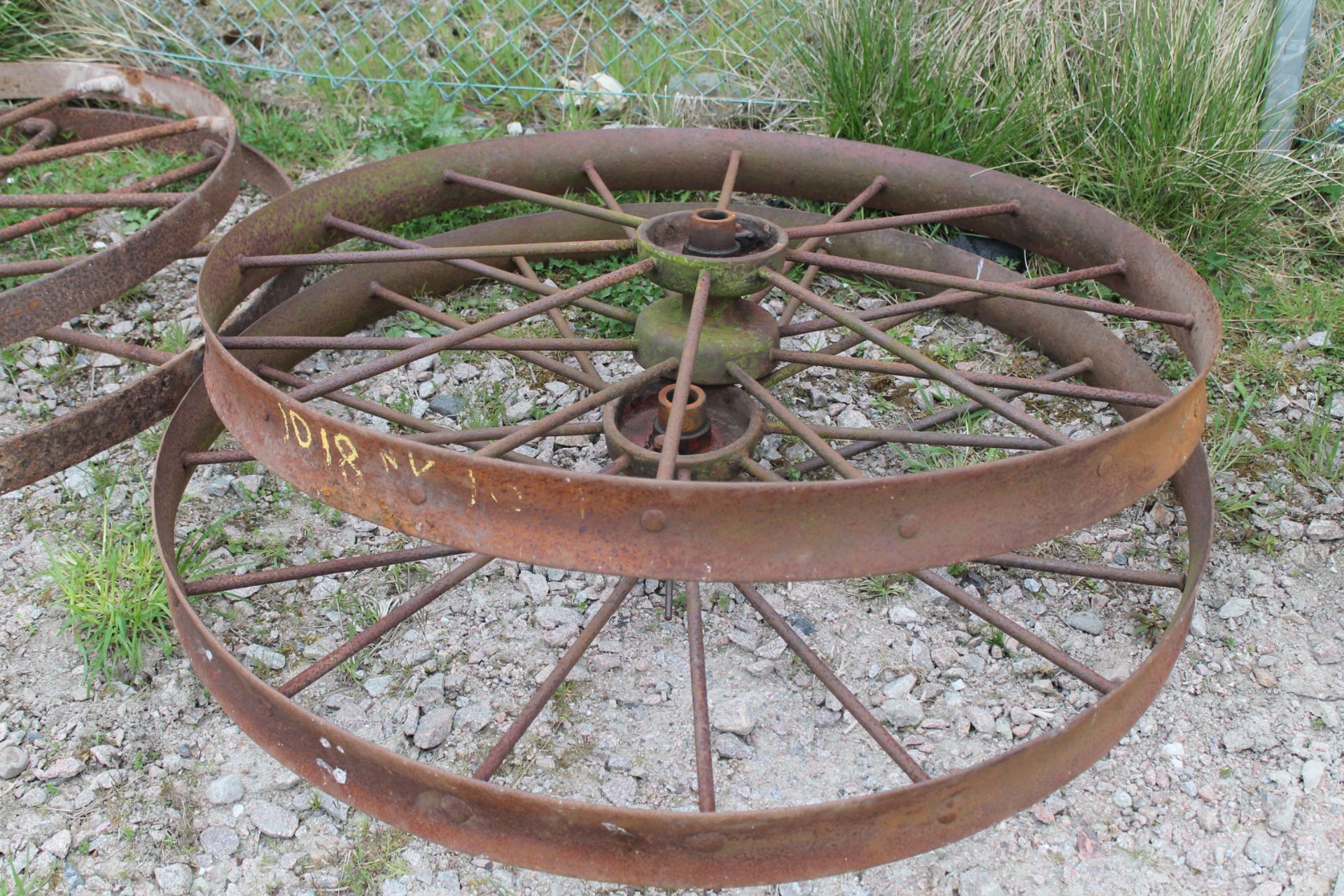 PAIR METAL WHEELS