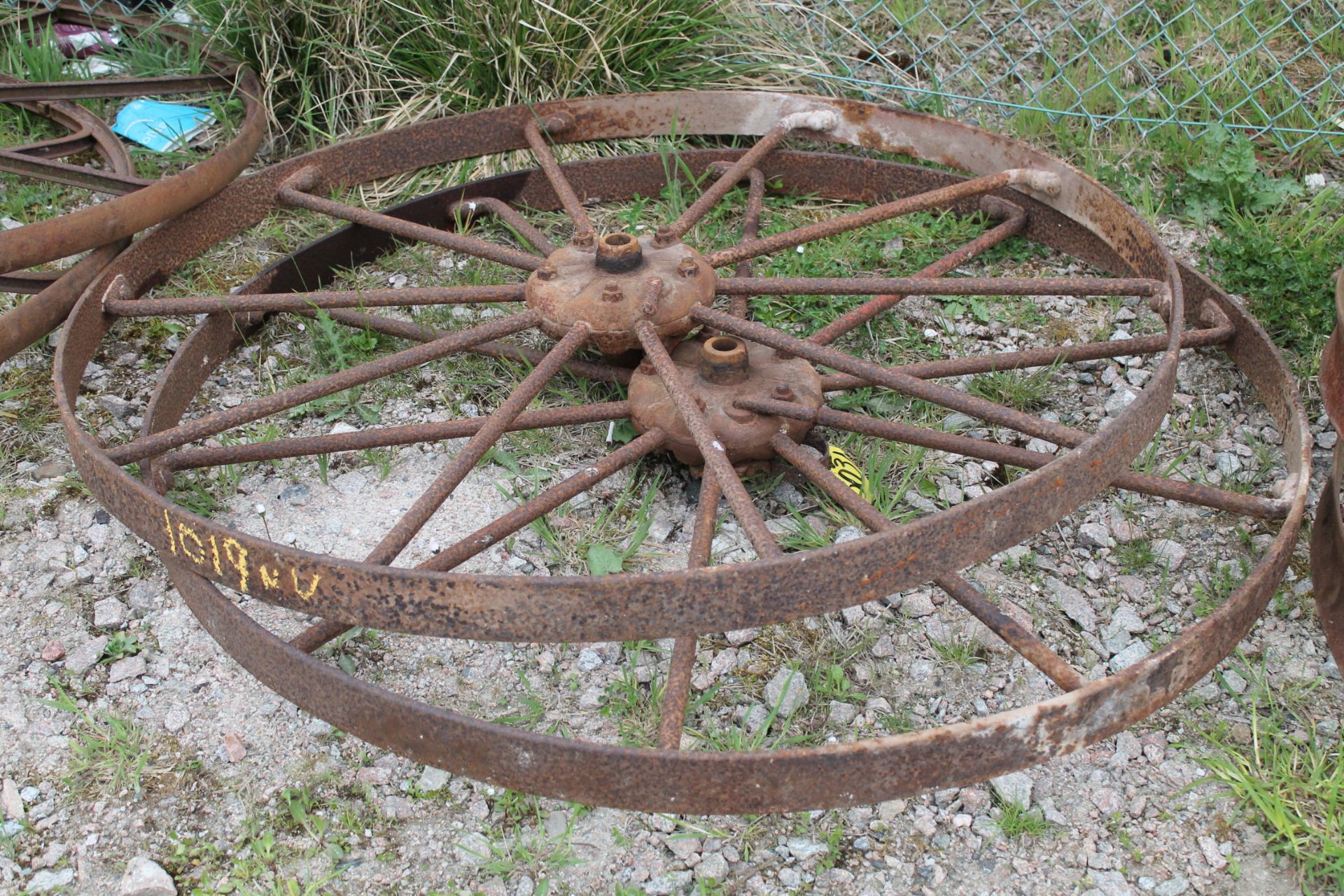 PAIR METAL WHEELS