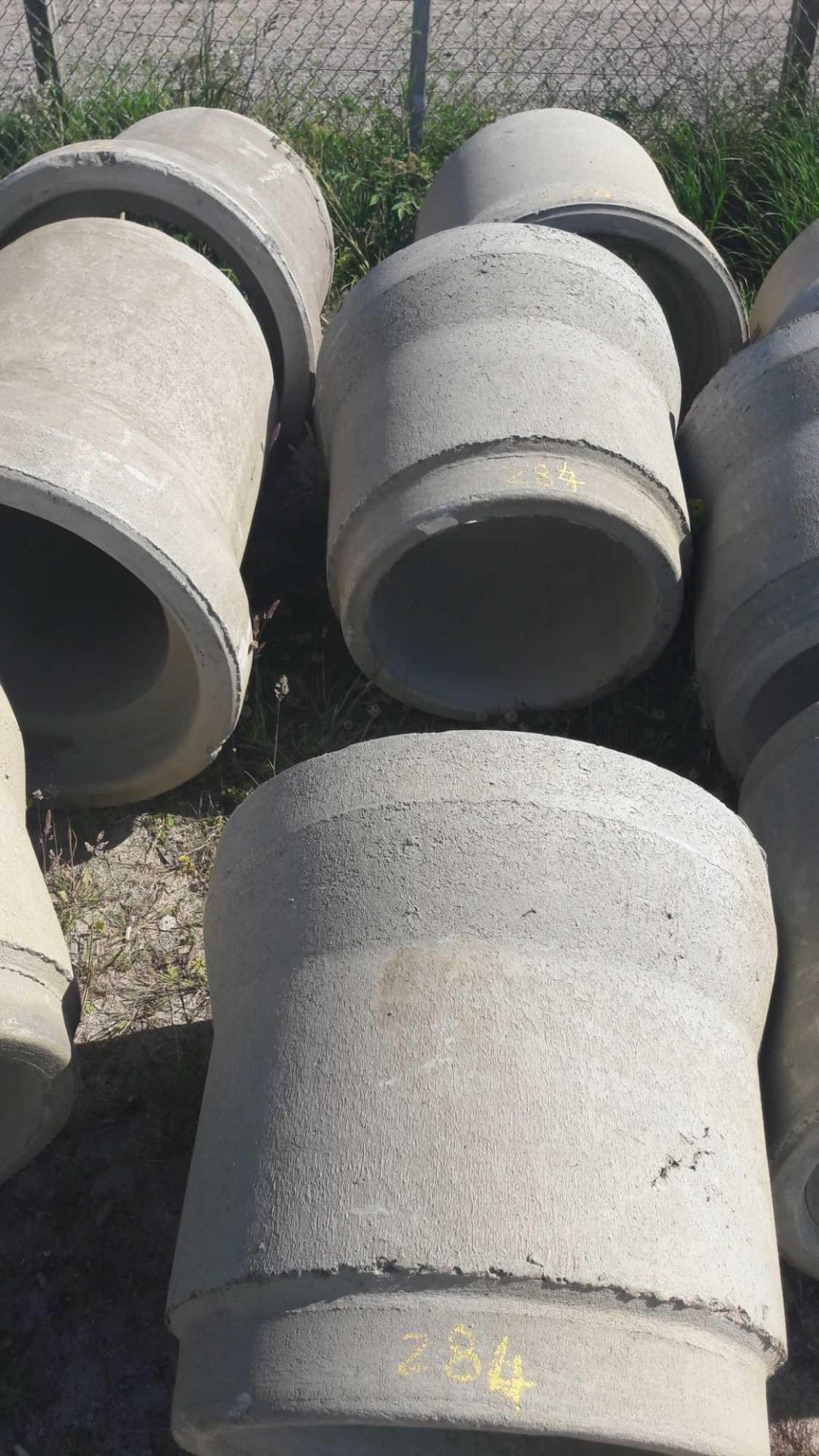 3 CONCRETE PIPES VARIOUS SIZES