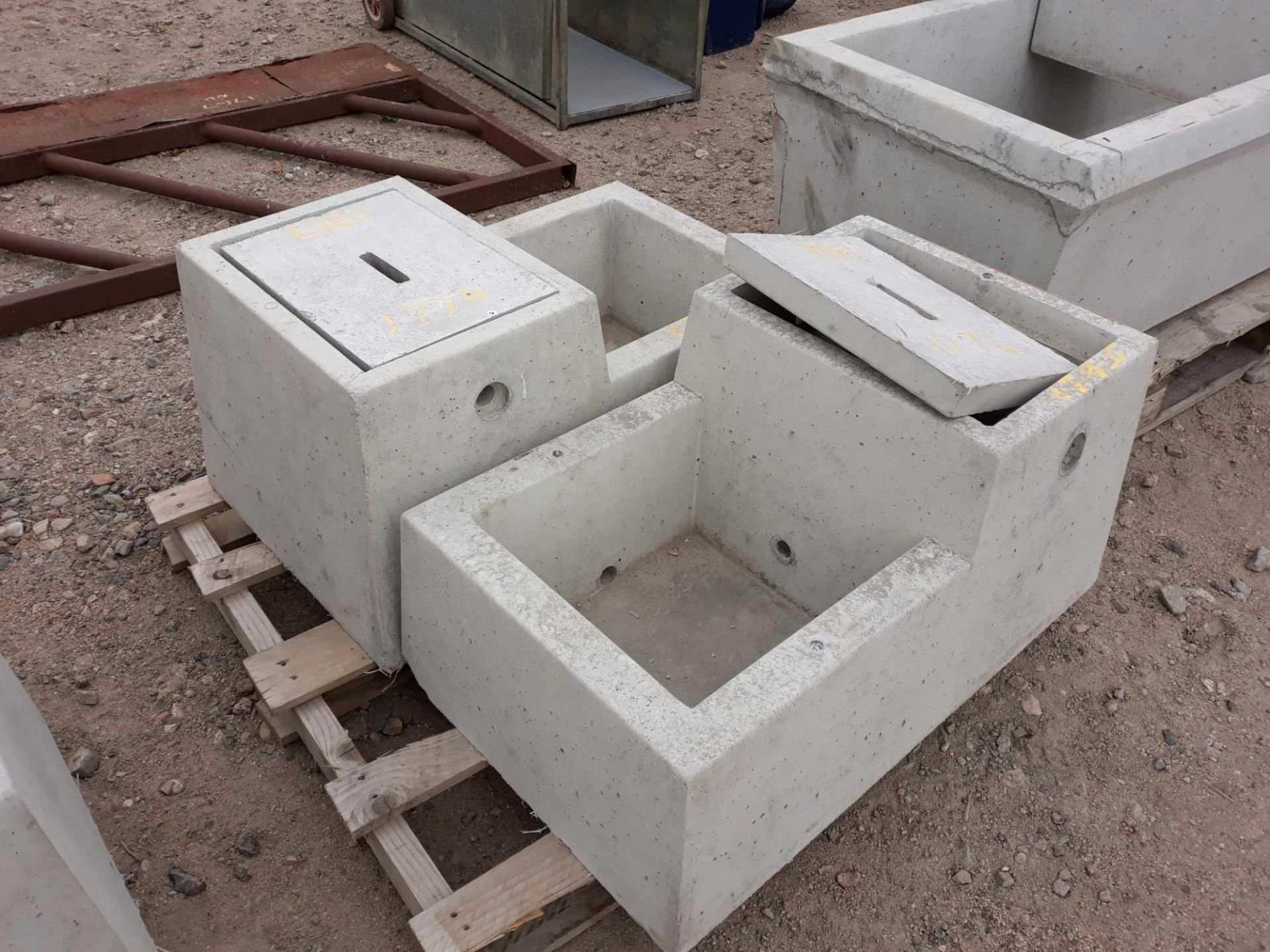 2 CEMENT TROUGHS