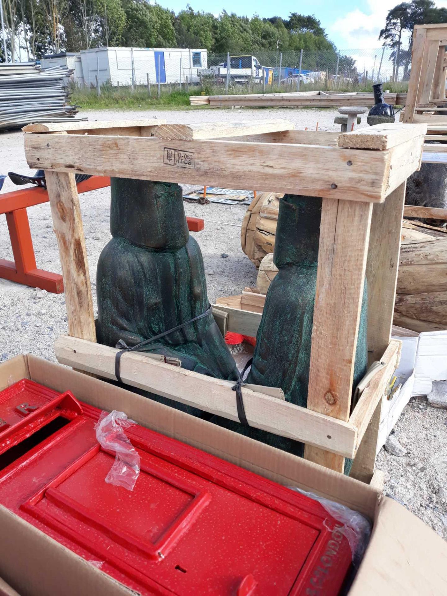 PAIR NED KELLY TERRACOTTA STATUES