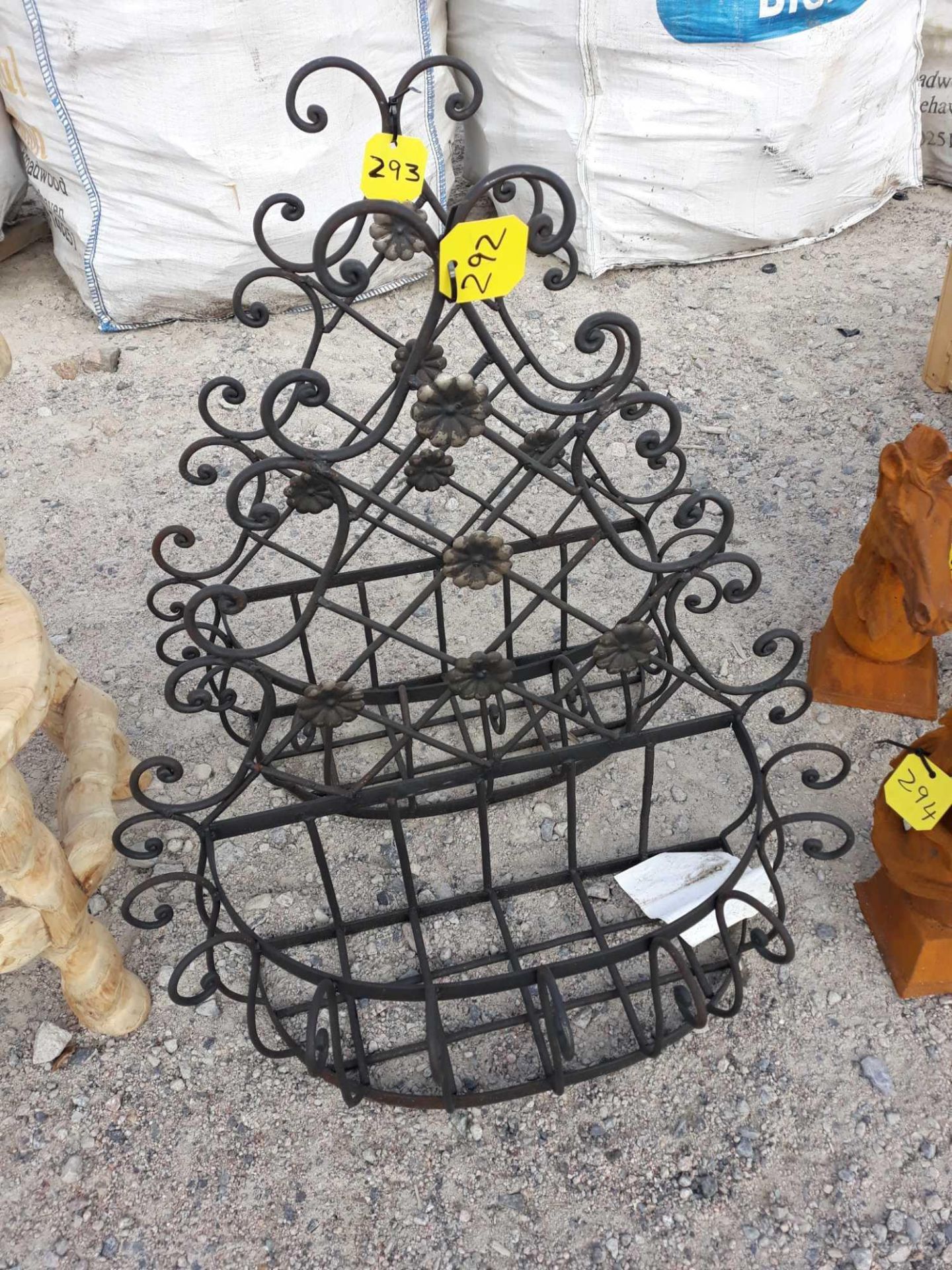 ORNATE IRON PLANT BASKET