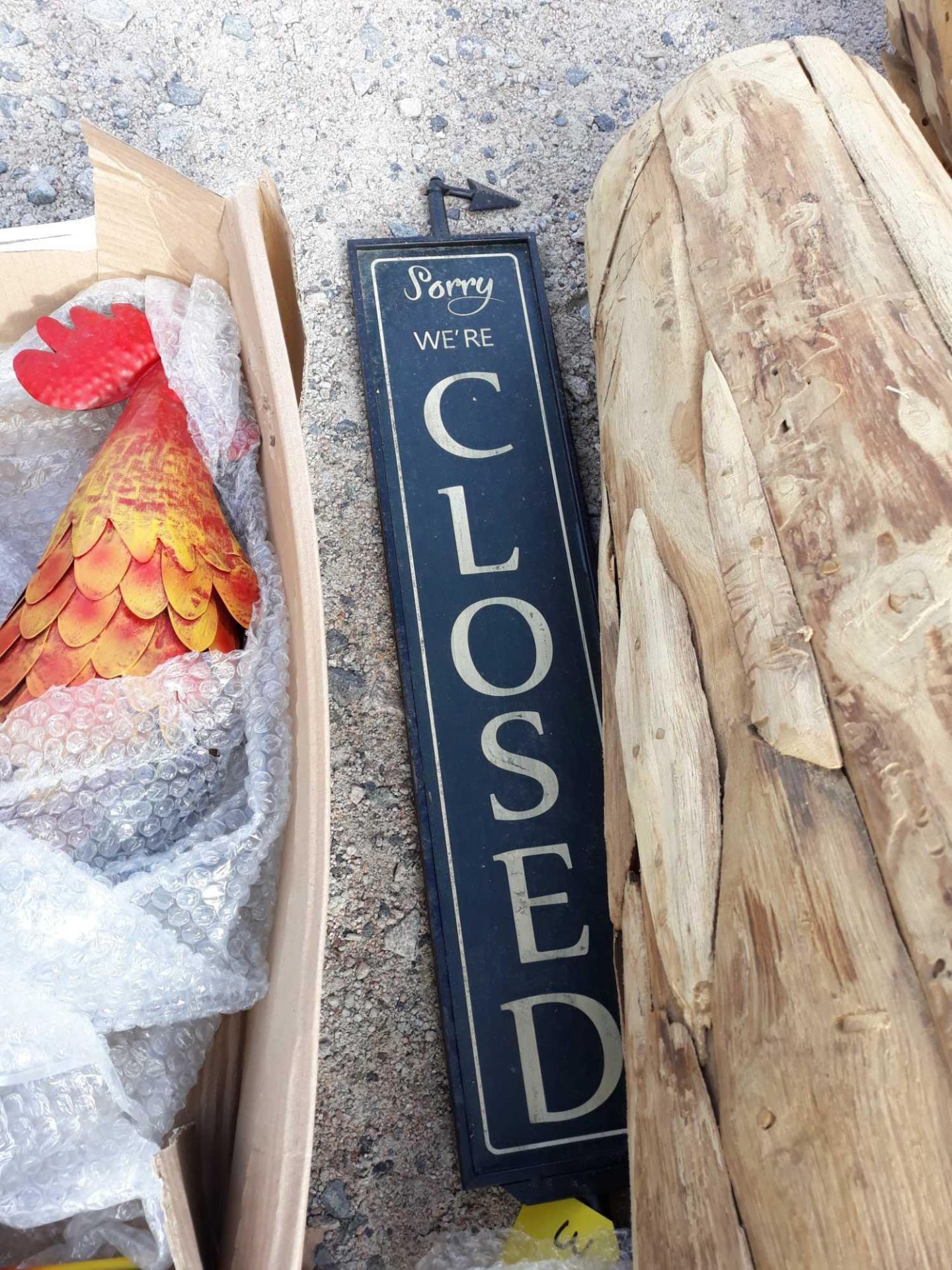 "WE ARE CLOSED" SIGN