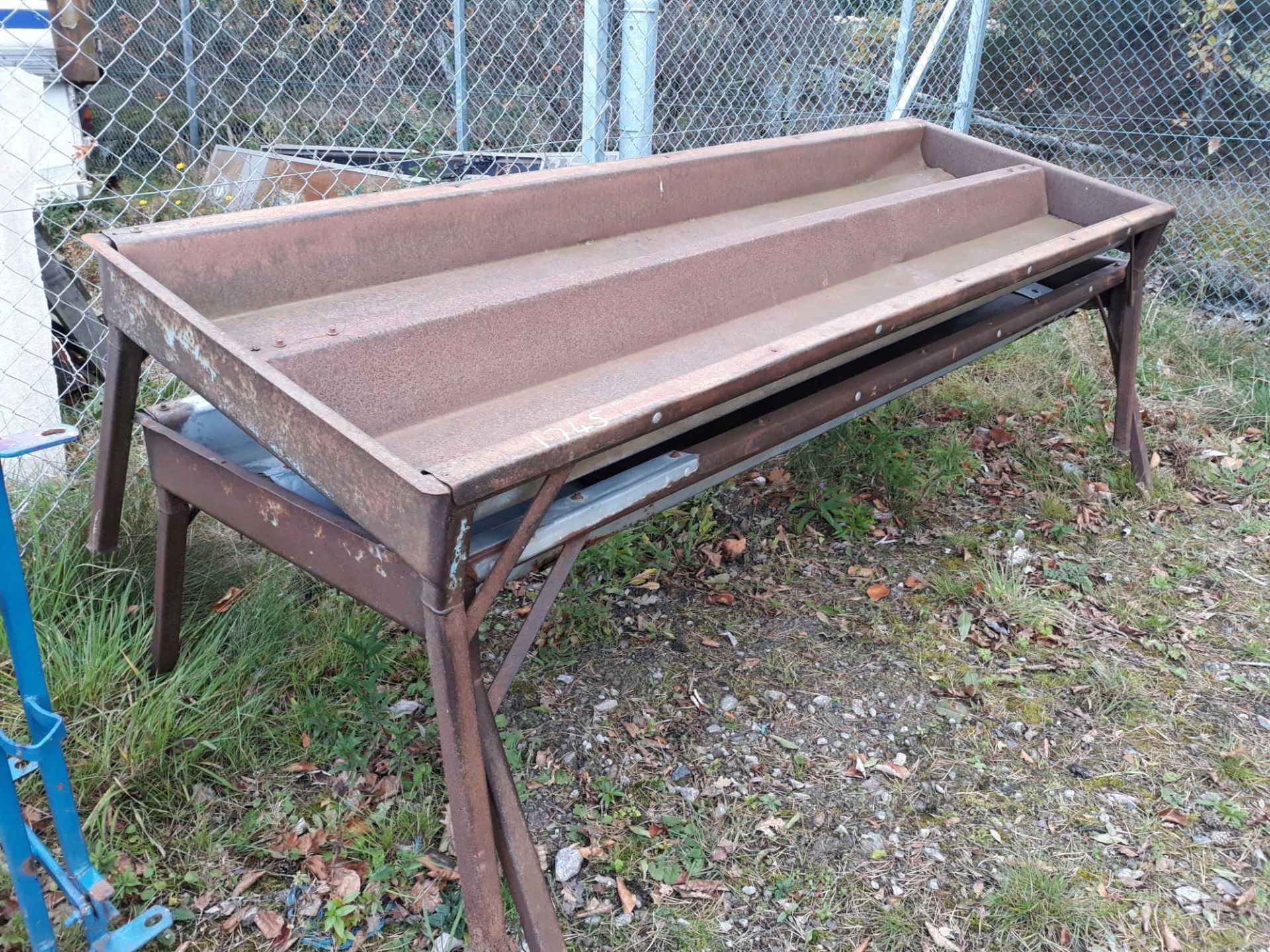 2 METAL CATTLE FEED TROUGHS