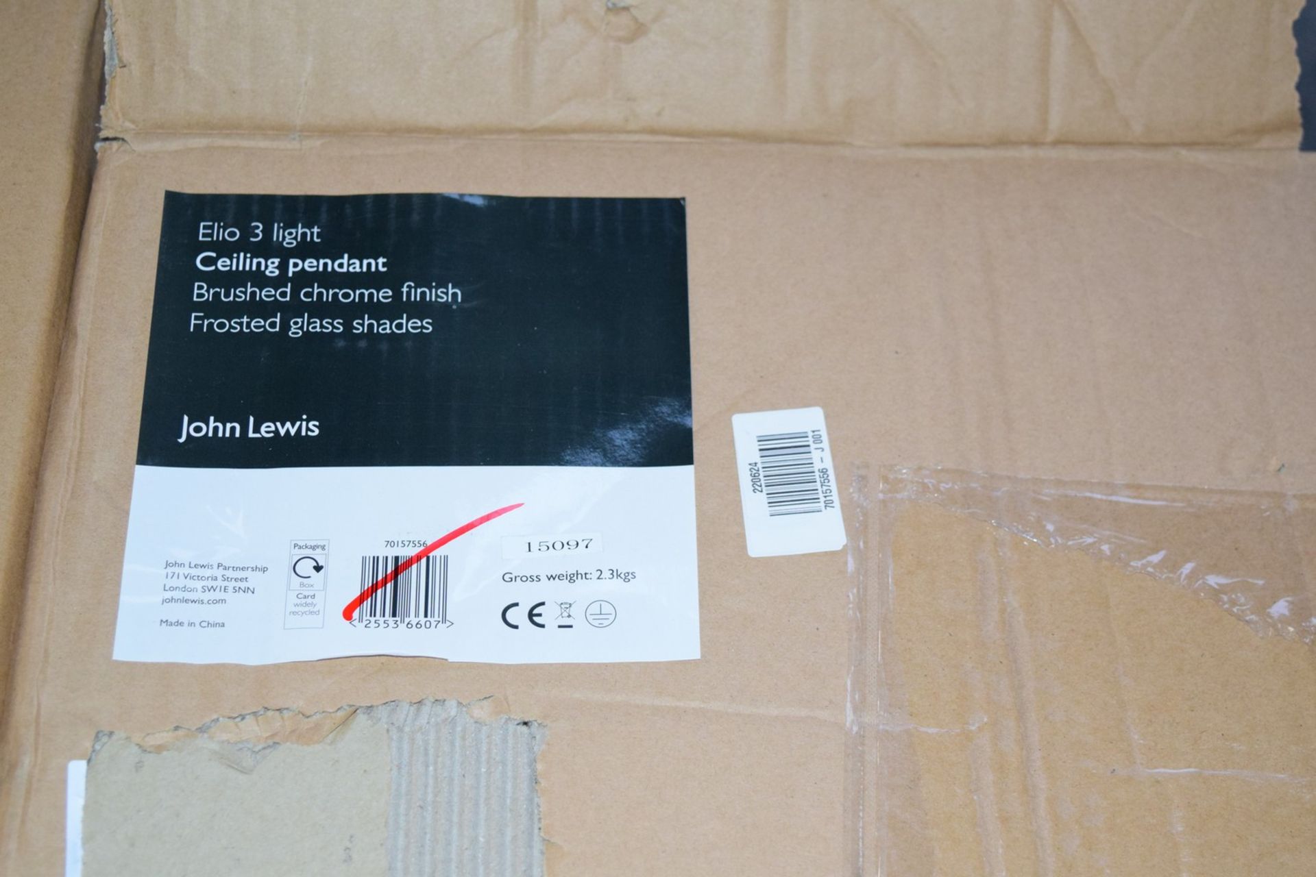 1 x BOXED ELIO 3 LIGHT CEILING LIGHT RRP £60 31.01.18 220624 *PLEASE NOTE THAT THE BID PRICE IS