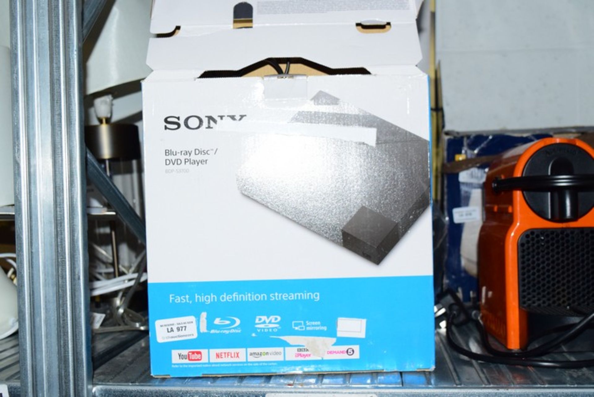 1 x SONY BLURAY AND DVD PLAYER RRP £85 12.01.18 *PLEASE NOTE THAT THE BID PRICE IS MULTIPLIED BY THE