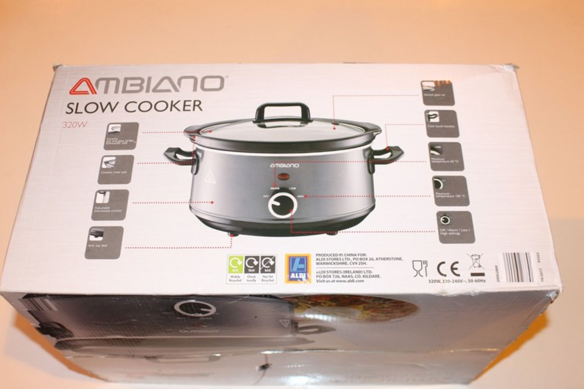 2 x AMBIANO SLOW COOKERS IN ASSORTED COLOURS (08/01/18) *PLEASE NOTE THAT THE BID PRICE IS