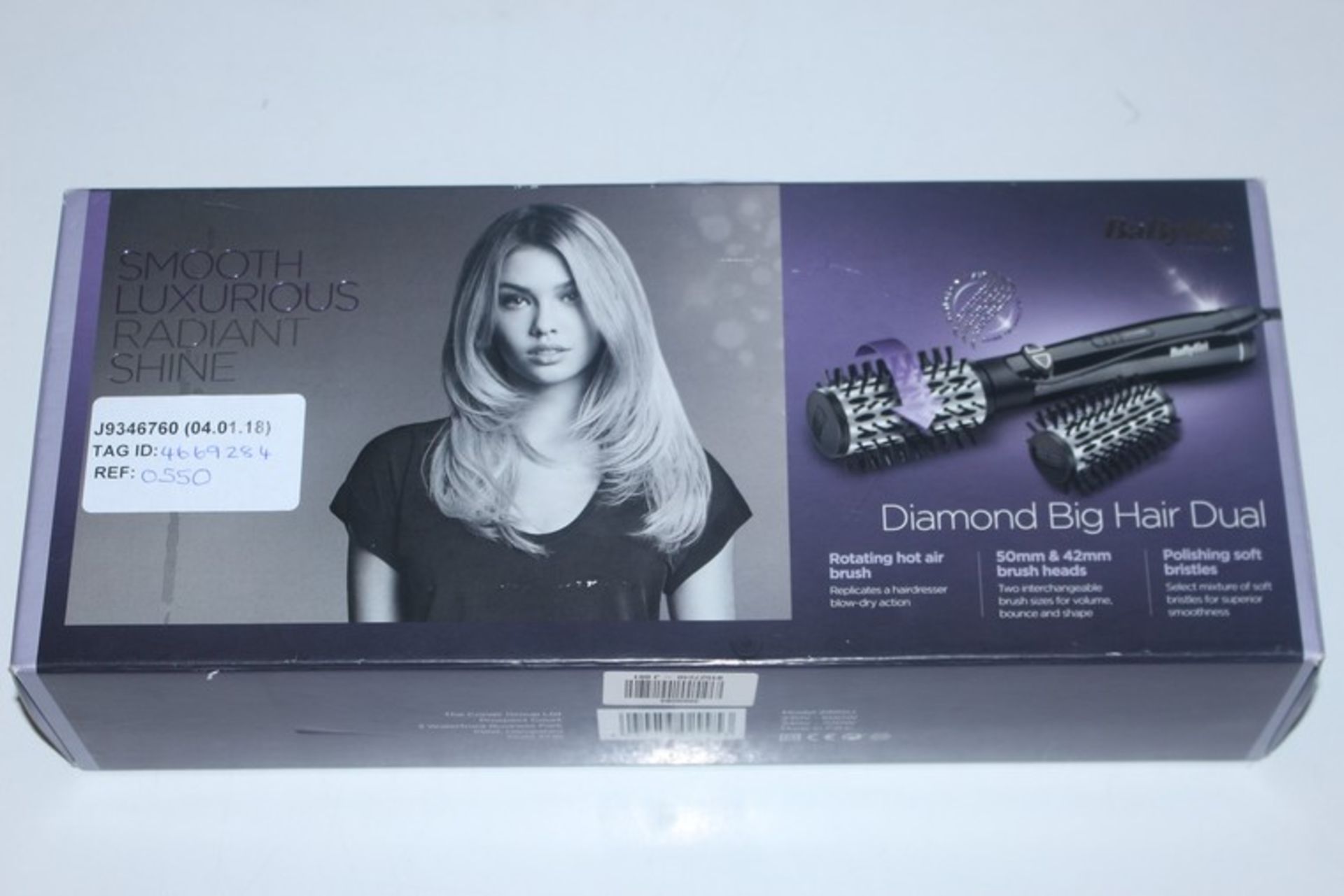 1 x BABYLISS DIAMOND BIG HAIR DUAL ROTATING BRUSH RRP £55 (04.01.18) *PLEASE NOTE THAT THE BID PRICE