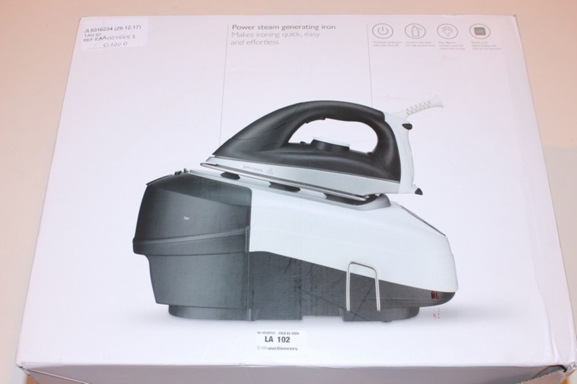 1 x JOHN LEWIS POWER STEAM GENERATING IRON RRP £100 (29.12.17) (RAA0015673) *PLEASE NOTE THAT THE