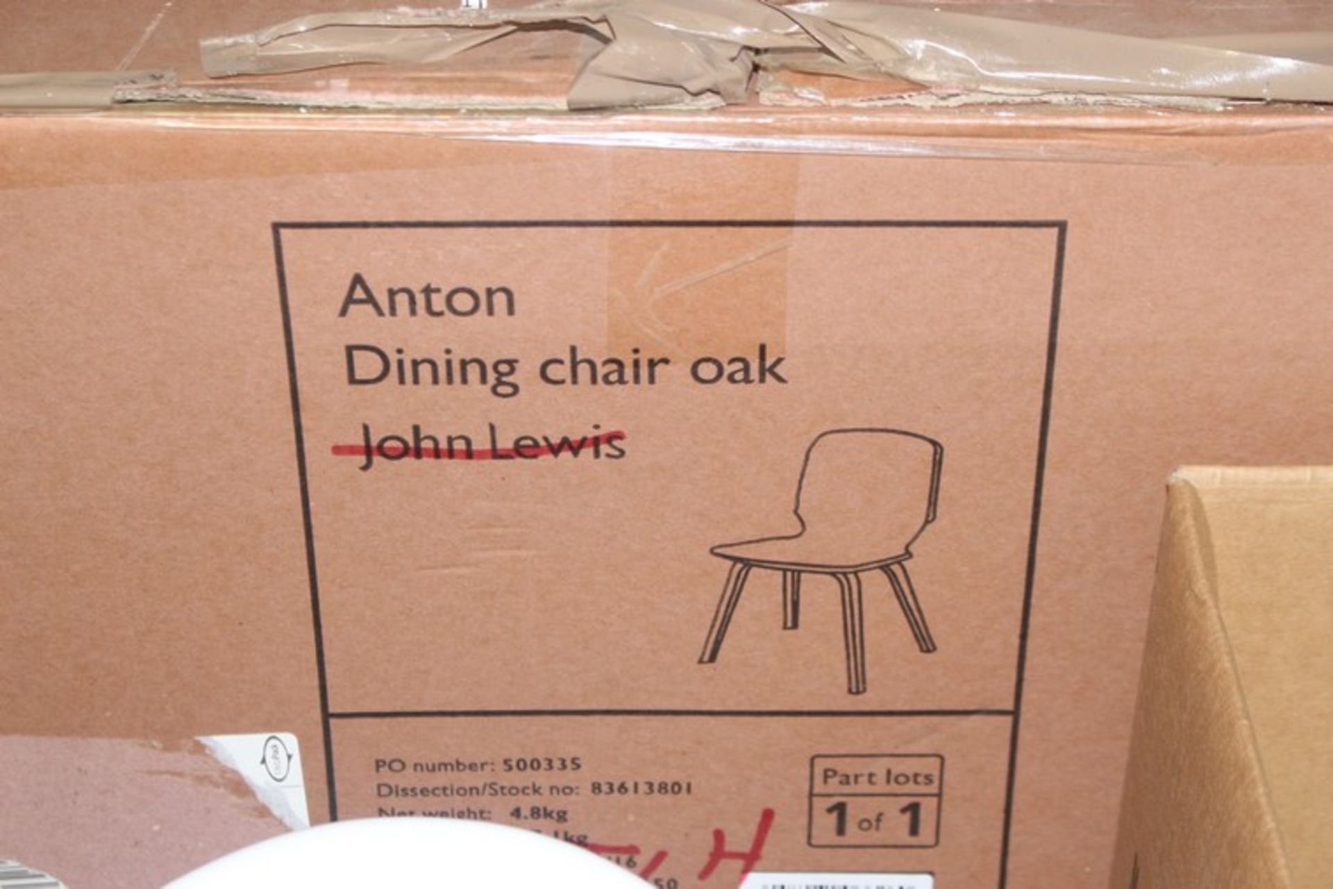 1 x ANTON DINING CHAIR RRP £100 (05.01.18) *PLEASE NOTE THAT THE BID PRICE IS MULTIPLIED BY THE