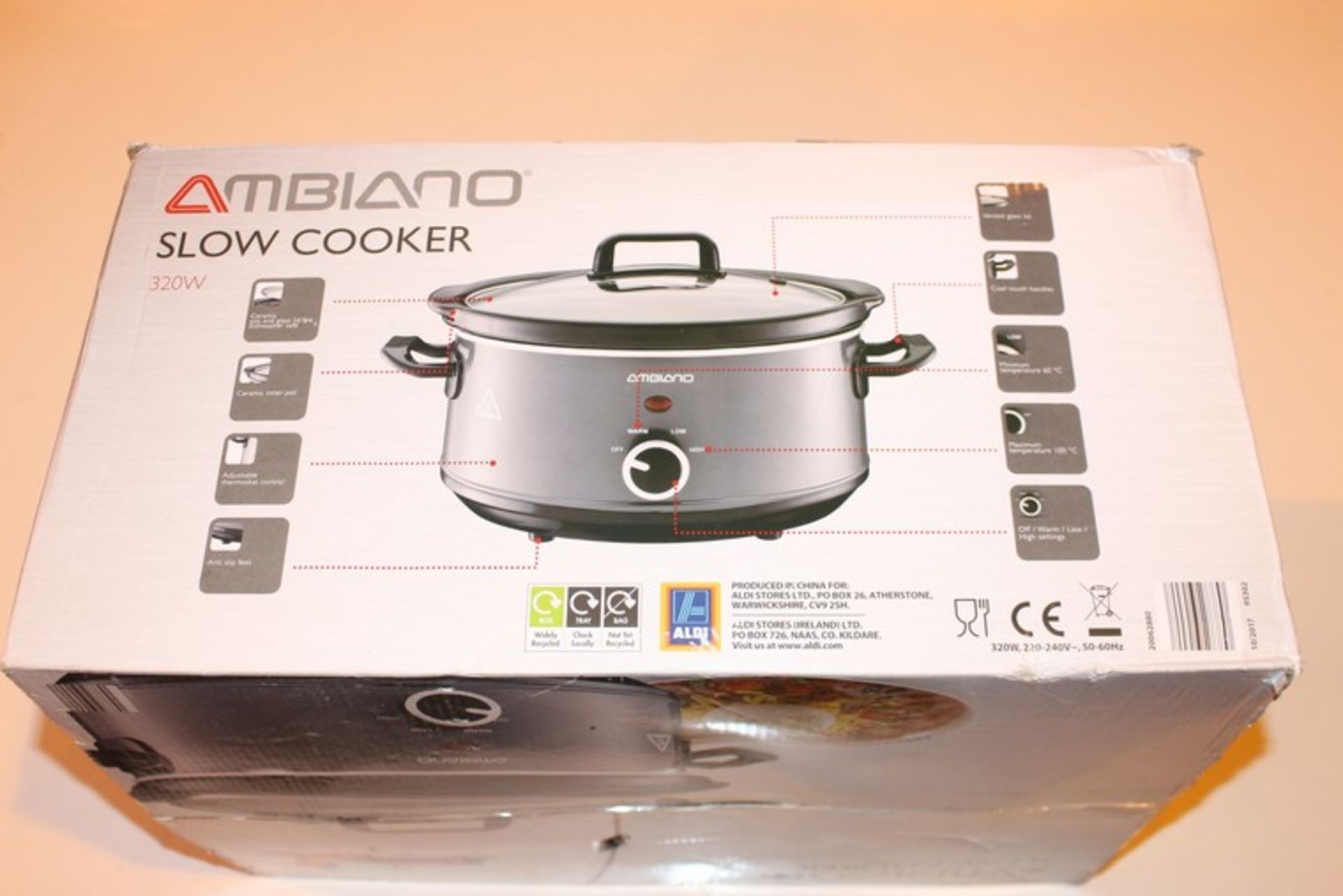 2 x AMBIANO SLOW COOKERS IN ASSORTED COLOURS (08/01/18) *PLEASE NOTE THAT THE BID PRICE IS