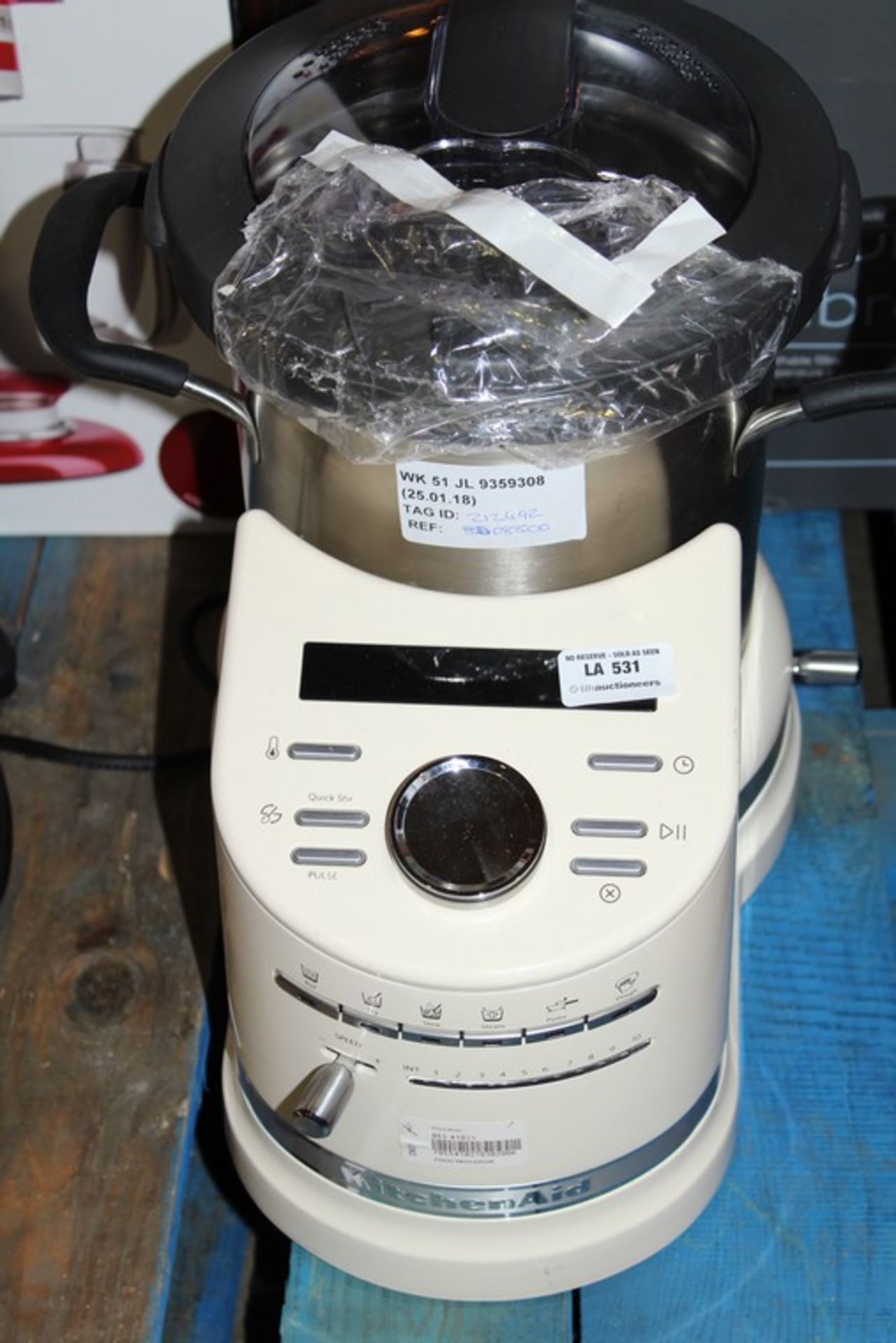 1 x KITCHEN AID ARTISAN FOOD PROCESSOR IN CREAM RRP £850 (25.01.18) (212492) *PLEASE NOTE THAT THE