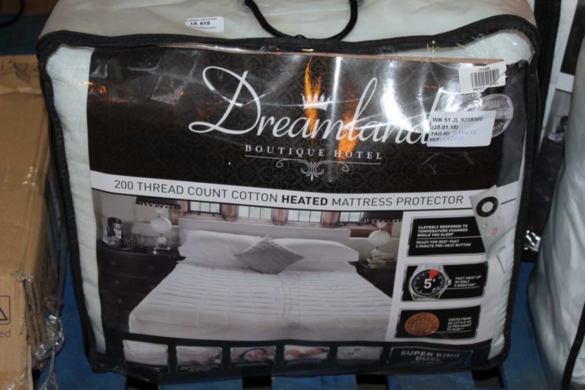 1 x DREAMLAND HOTEL HEATED MATTRESS PROTECTOR IN SUPER KING SIZE RRP £120 (211425) *PLEASE NOTE THAT