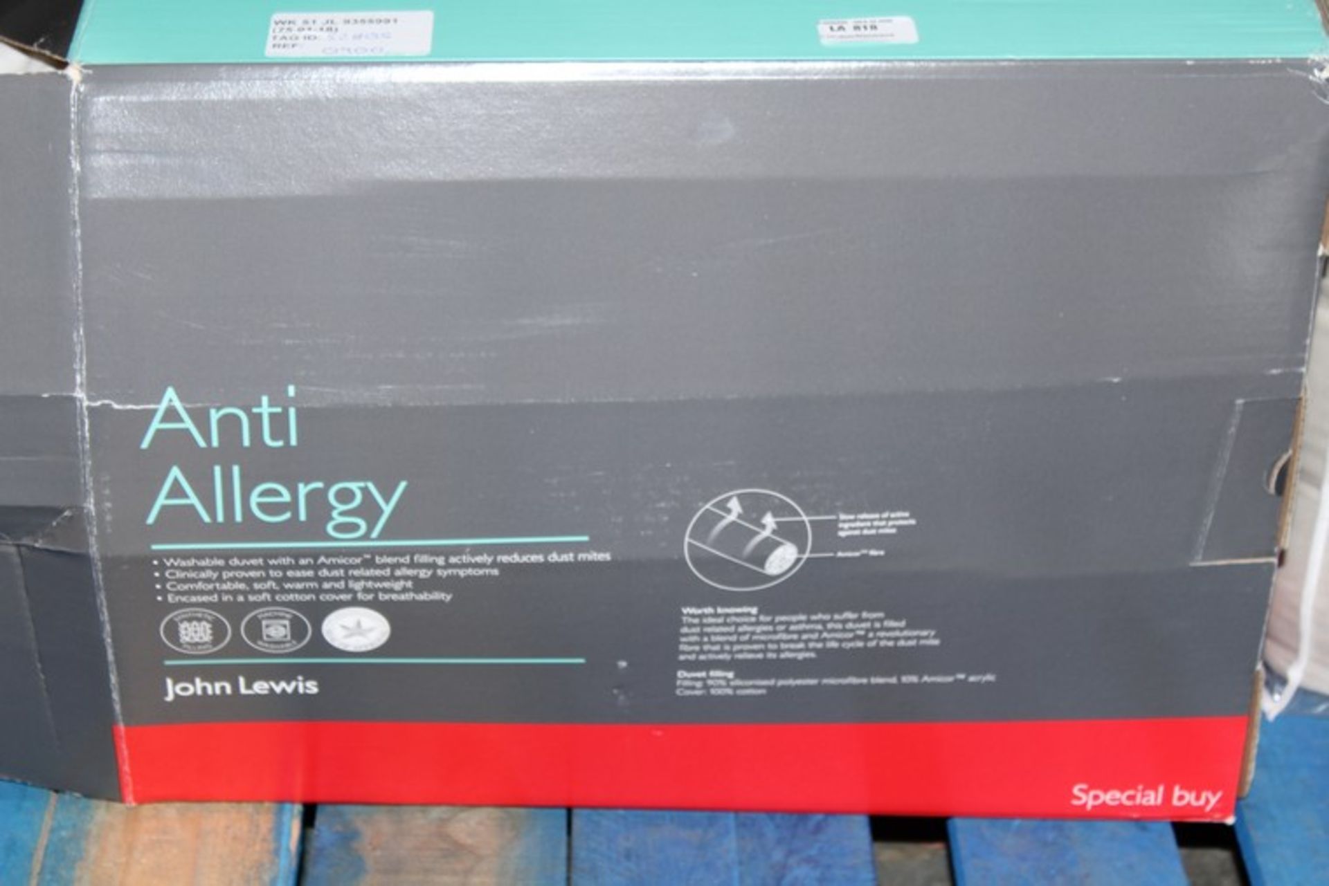 1 x ANTI ALLERGY DUVET IN SUPER KING SIZE RRP £90 (25.01.18) (52805) *PLEASE NOTE THAT THE BID PRICE