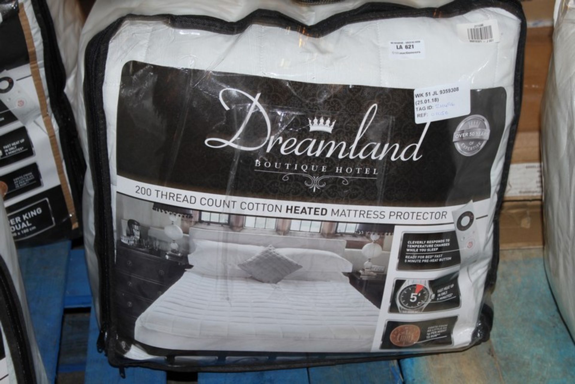 1 x DREAMLAND HOTEL HEATED MATTRESS PROTECTOR IN KING SIZE RRP £120 (211425) *PLEASE NOTE THAT THE