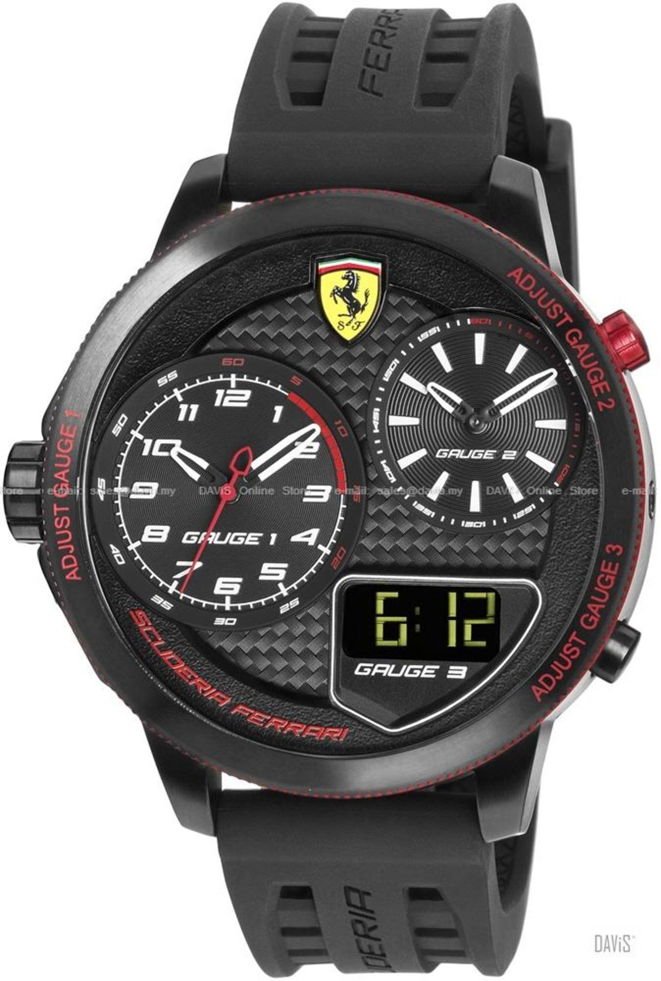 BRAND NEW SCUDERIA FERRARI WRIST WATCH WITH 2 YEARS INTERNATIONAL WARRANTY (0830318)