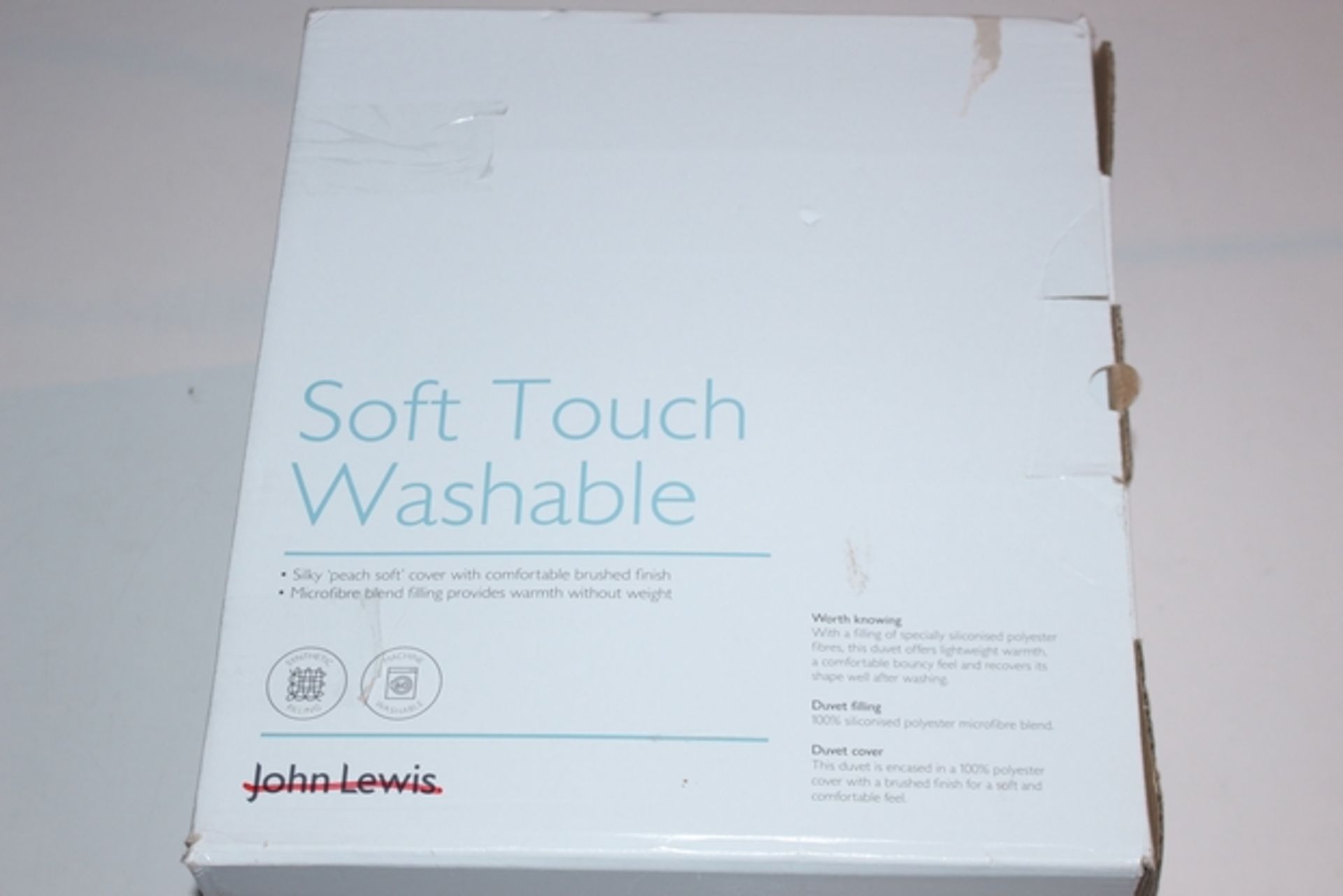 1X SOFT TOUCH WASHABLE SINGLE DUVET TOG 10.5 RRP £30 (JL-9343946) (03/01/18) (4788958)