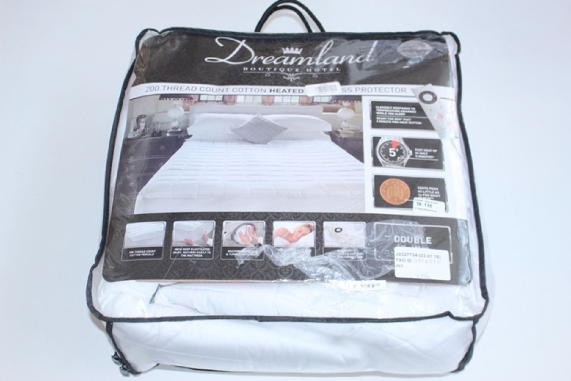 1X DREAM LAND HEATED MATTRESS PROTECTOR DOUBLE RRP £80 (JL-9327734) (03/01/18) (4757330)