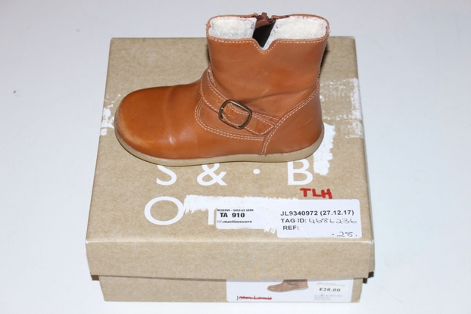 1X PAIR OF TAN CHILDREN'S BOOTS SIZE EURO 24 RRP £30 (JL-9340972) (27/12/17) (4686236)