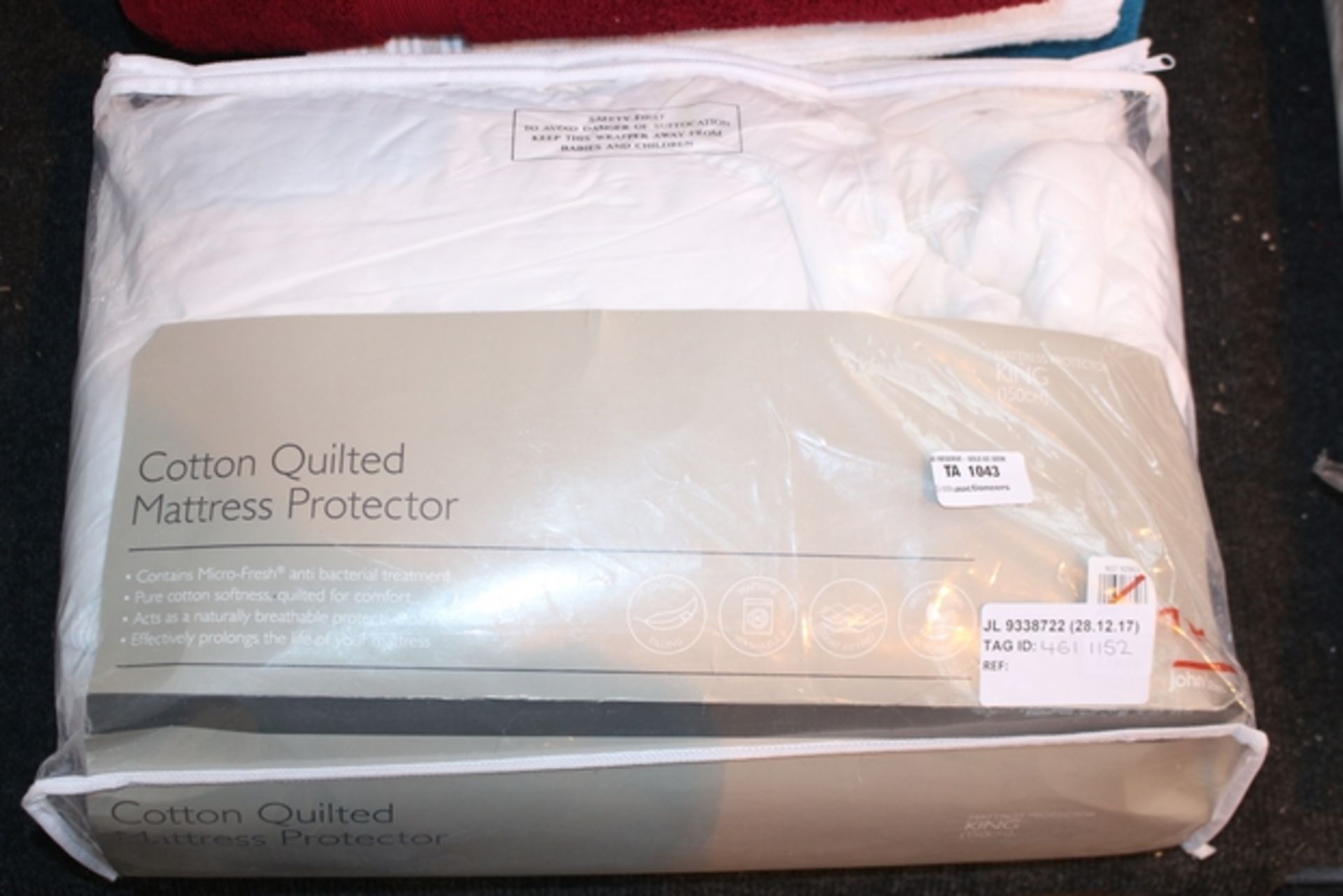 1X COTTON QUILTED MATTRESS PROTECTOR KING RRP £40 (JL-9338722) (28/12/17) (4611152)