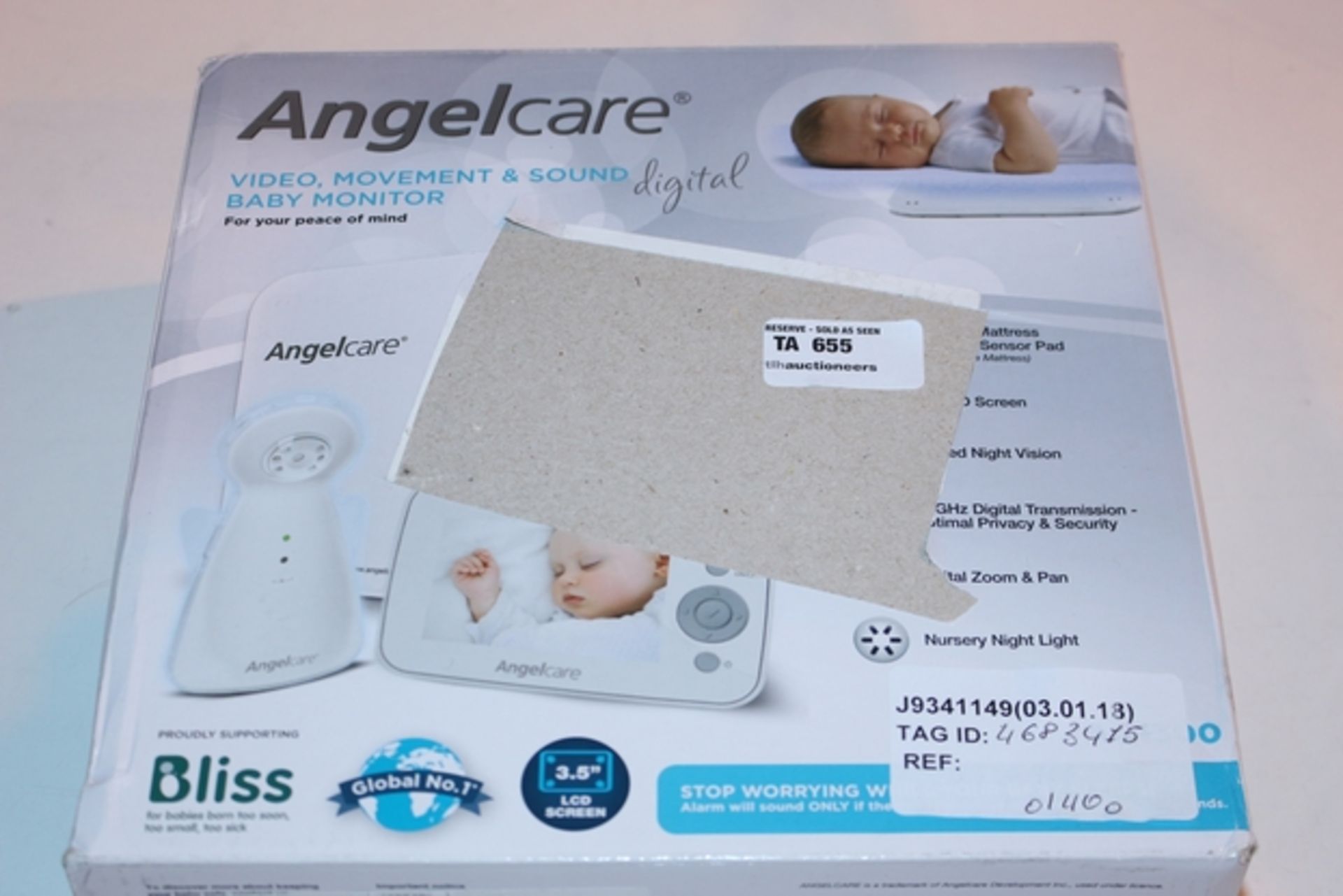 1X ANGEL CARE VIDEO AND SOUND BABY MONITOR RRP £140 (JL-9341149) (03/01/18) (4683475)