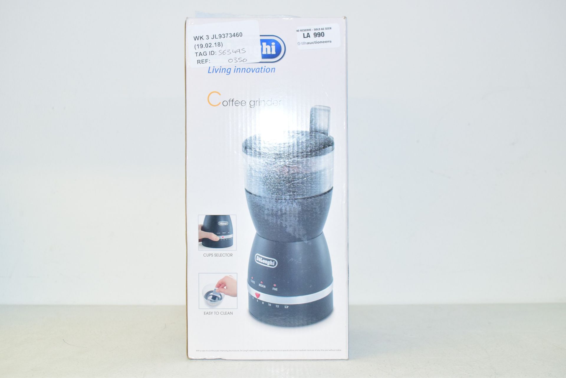 1 X BOXED DELONGHI COFFEE GRINDER RRP £35 19.02.18 563495 W990