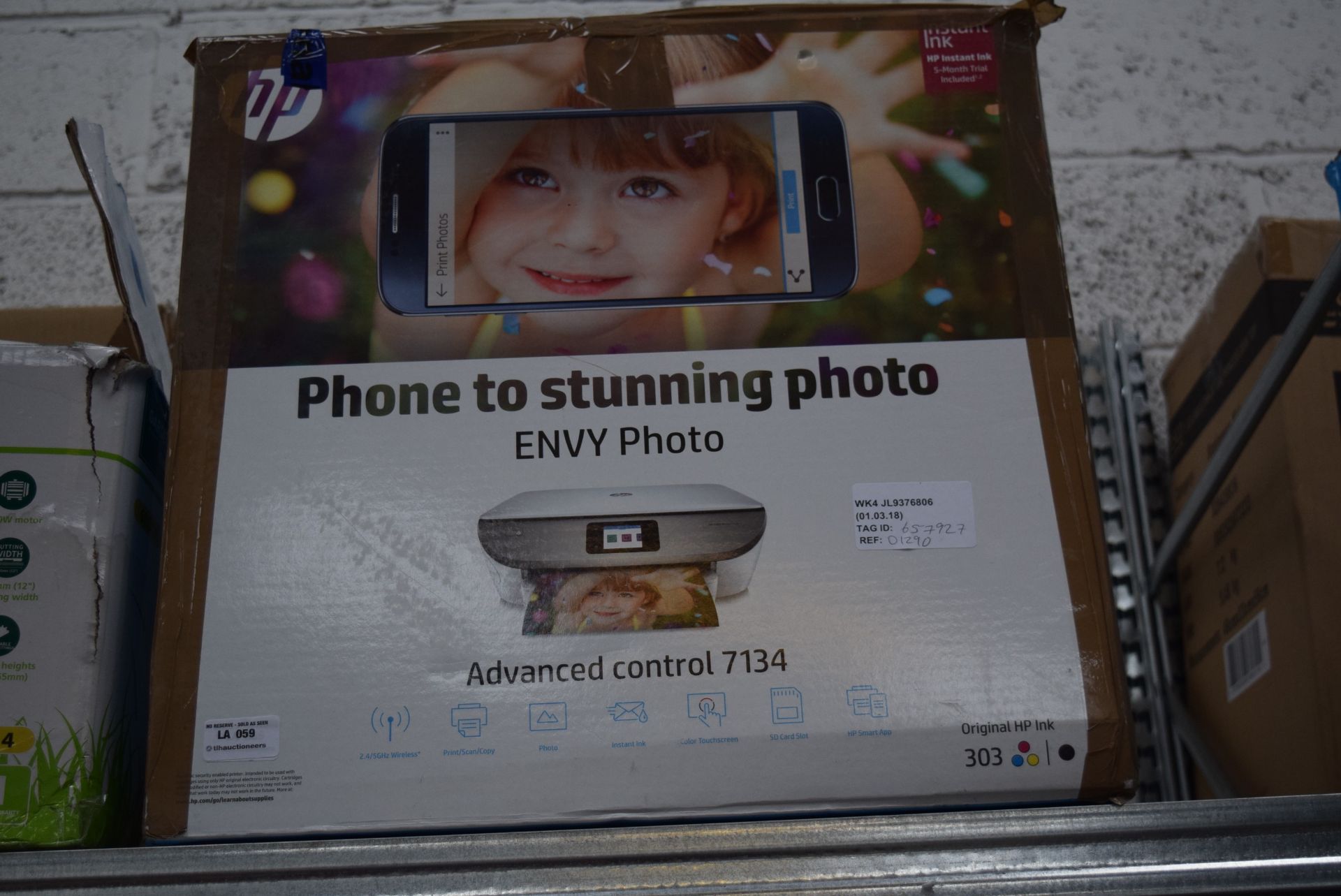 1 x HP ENVY 7134 PRINTER RRP £130 01.03.18 657927 *PLEASE NOTE THAT THE BID PRICE IS MULTIPLIED BY