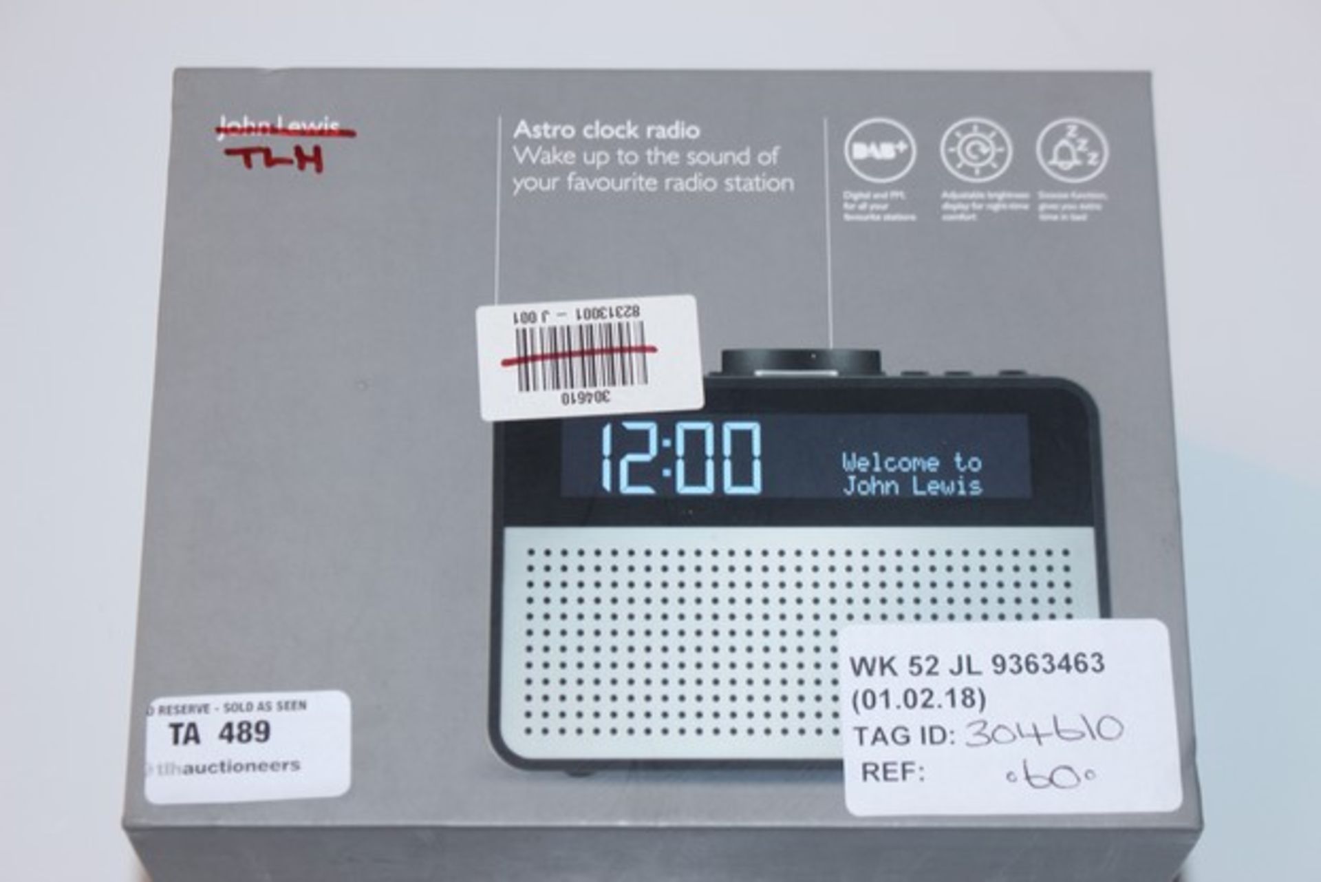 1X ASTRO CLOCK RADIO DIGITAL FM DAB RADIO RRP £60 (01/02/18) (304610)