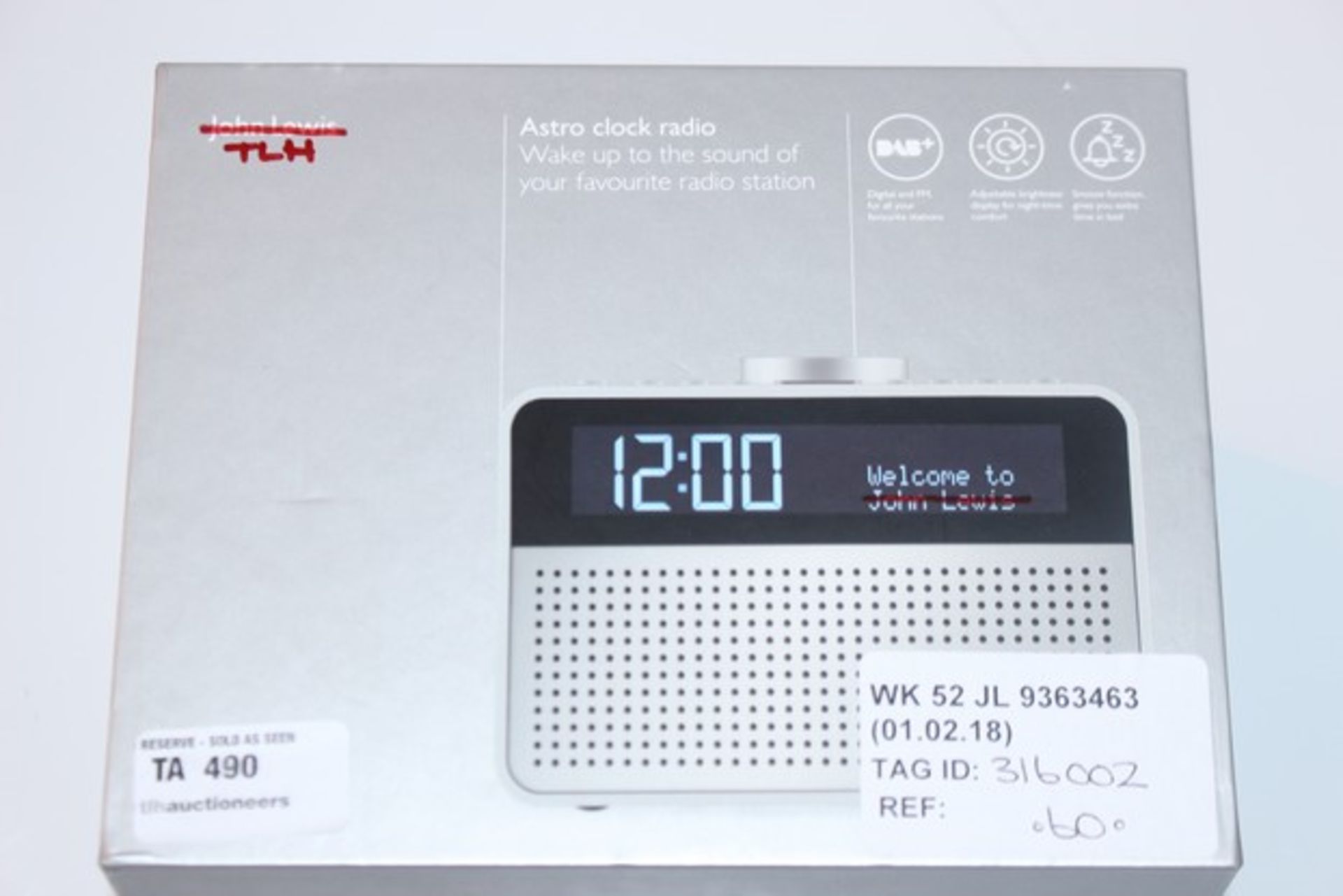 1X ASTRO CLOCK RADIO DIGITAL FM DAB RADIO RRP £60 (01/02/18) (316002)