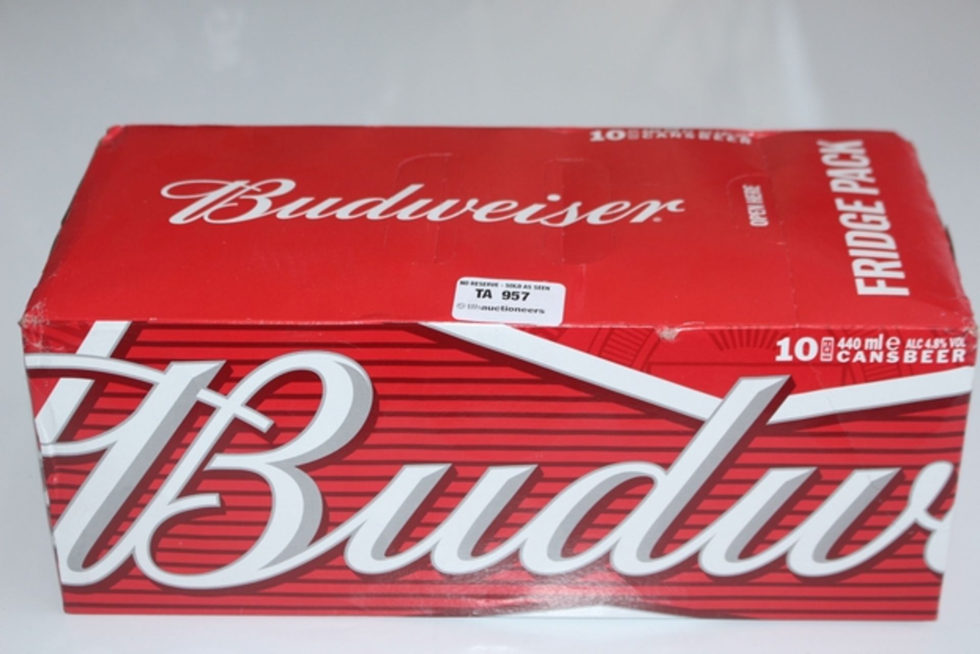 1X LOT TO CONTAIN 10 CANS OF BUDWEISER 440ML SEALED