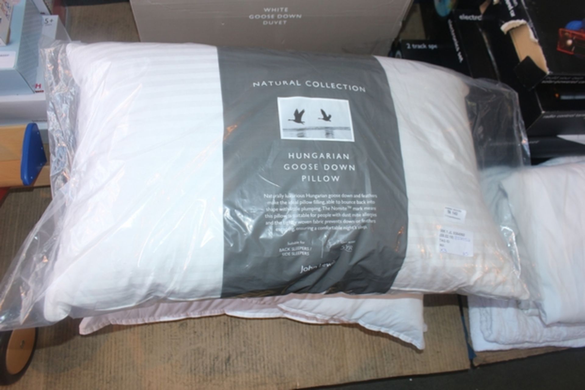 1X LOT TO CONTAIN 3 ASSORTED PILLOWS TO INCLUDE HUNGARIAN GOOSE DOWN AND MUCH MORE (08/02/18)