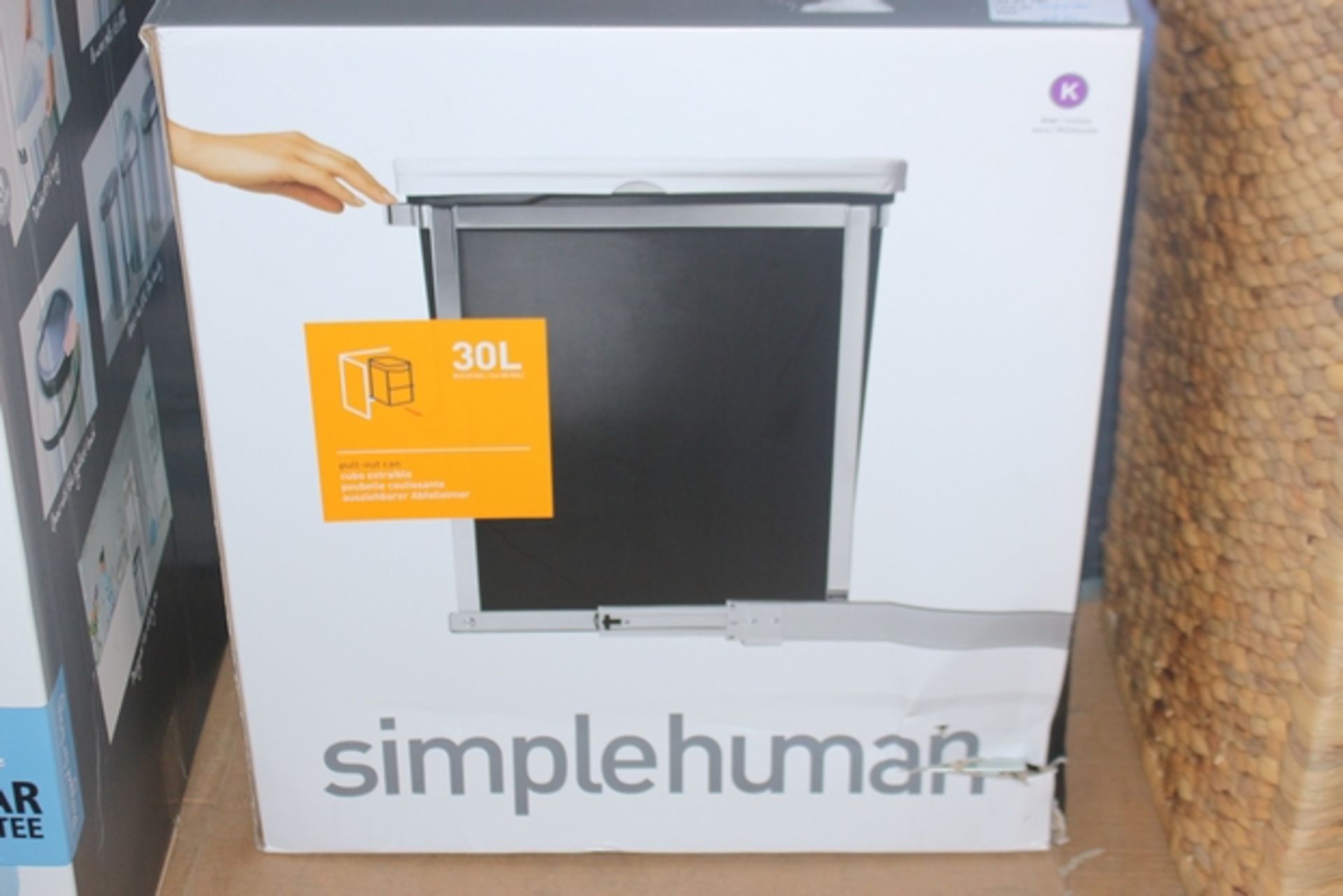 1X SIMPLE HUMAN 30 LTR PULL OUT CAN RRP £60 (24/01/18) (125570)