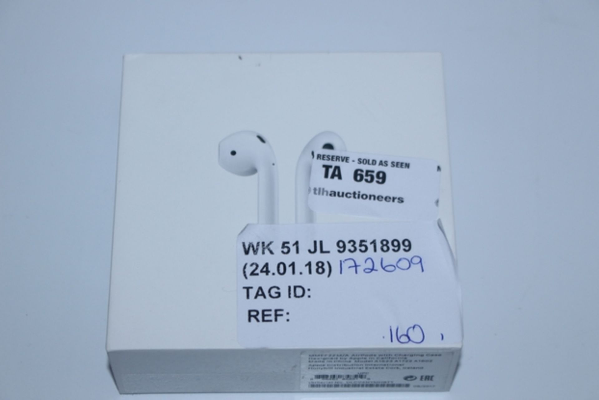 1X PAIR OF APPLE AIR PODS RRP £140 (24/01/18) (172609)