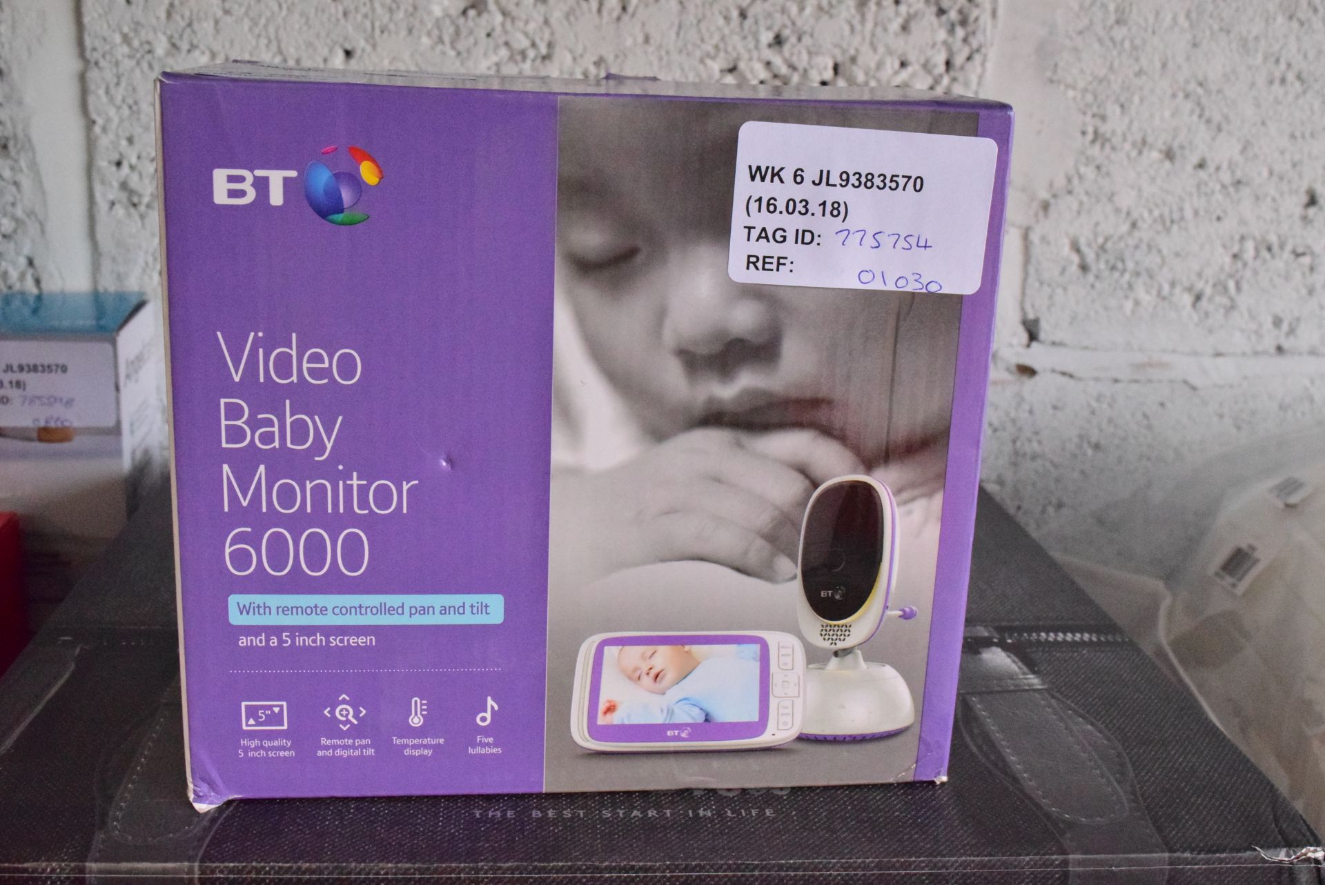 1 x BT 6000 VIDEO BABY MONITOR RRP £110 16.03.18 775754 *PLEASE NOTE THAT THE BID PRICE IS