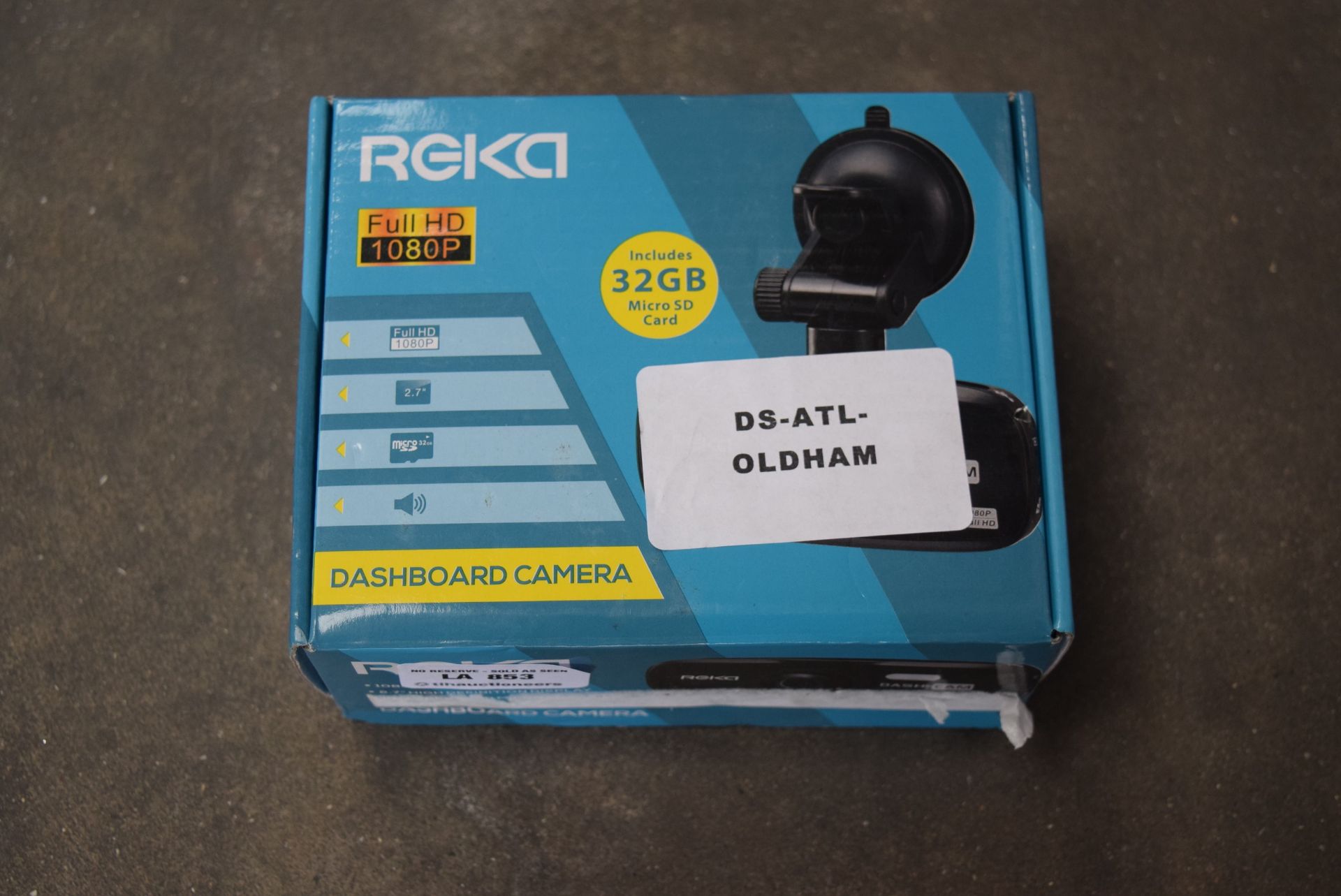 1 X BOXED REKA DASHBOARD CAMERA 1080P CAPABILITY RRP £30