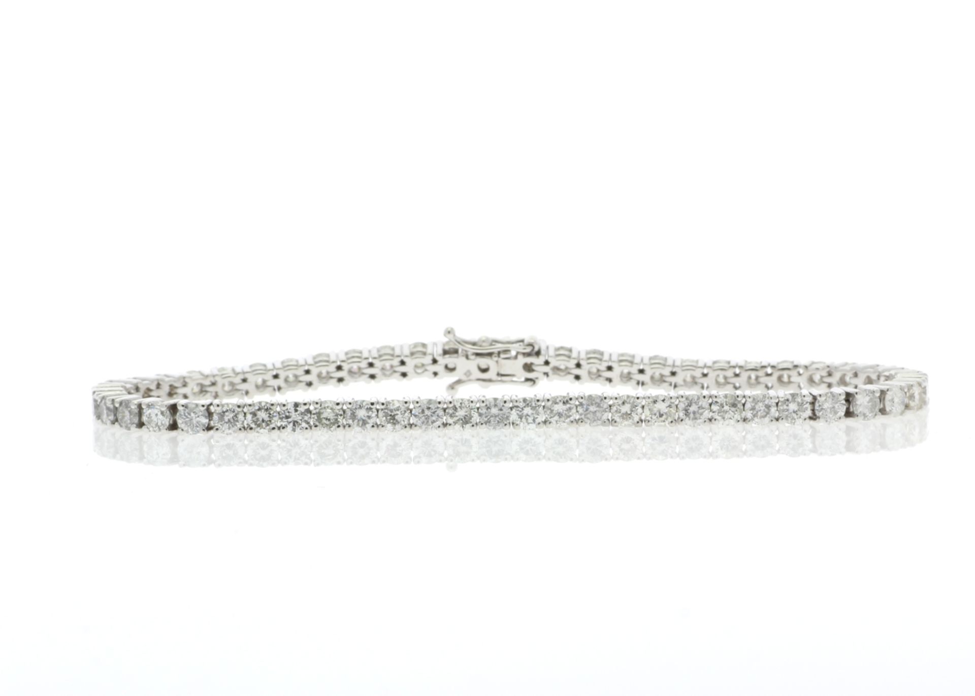 ***£34,950.00*** Certified by GIE 18ct White Gold Tennis Diamond Bracelet 7.10 Carats, Colour-D,